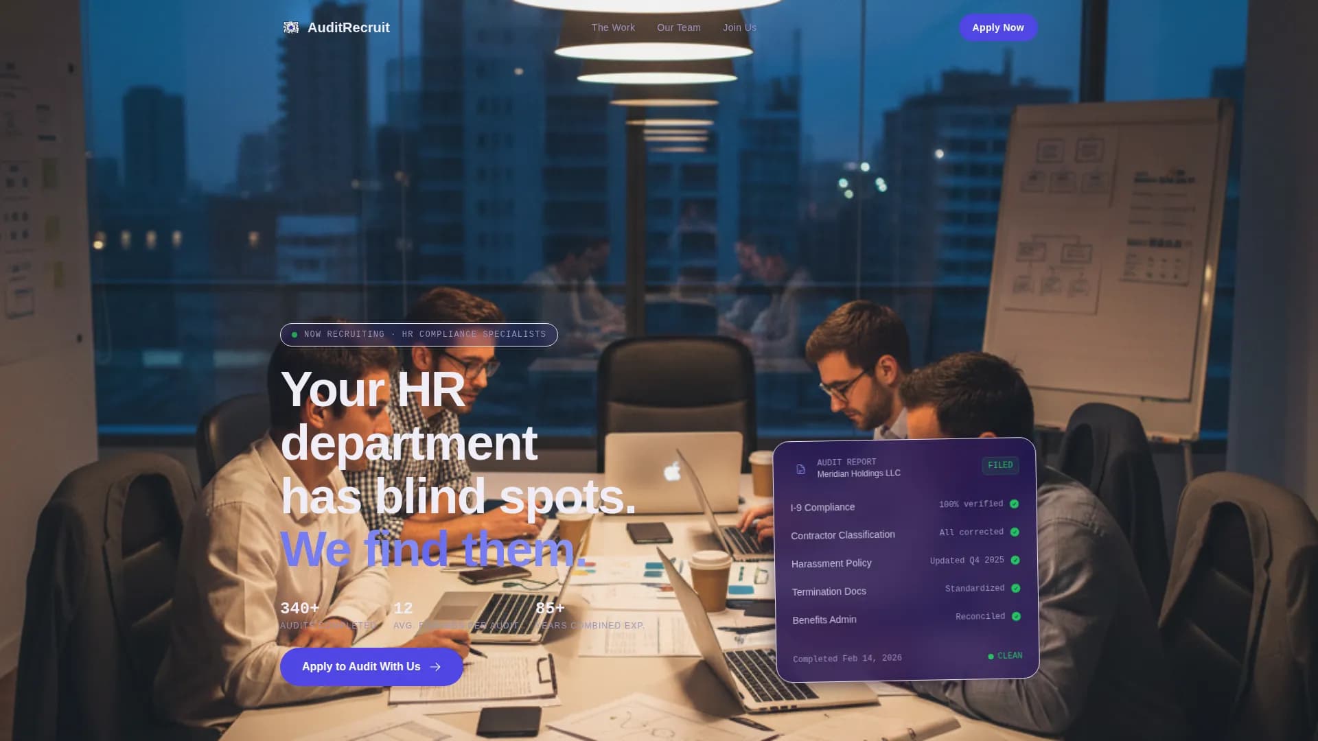 Auditrecruit - Compliancefocused HR Audit Landing Page Template