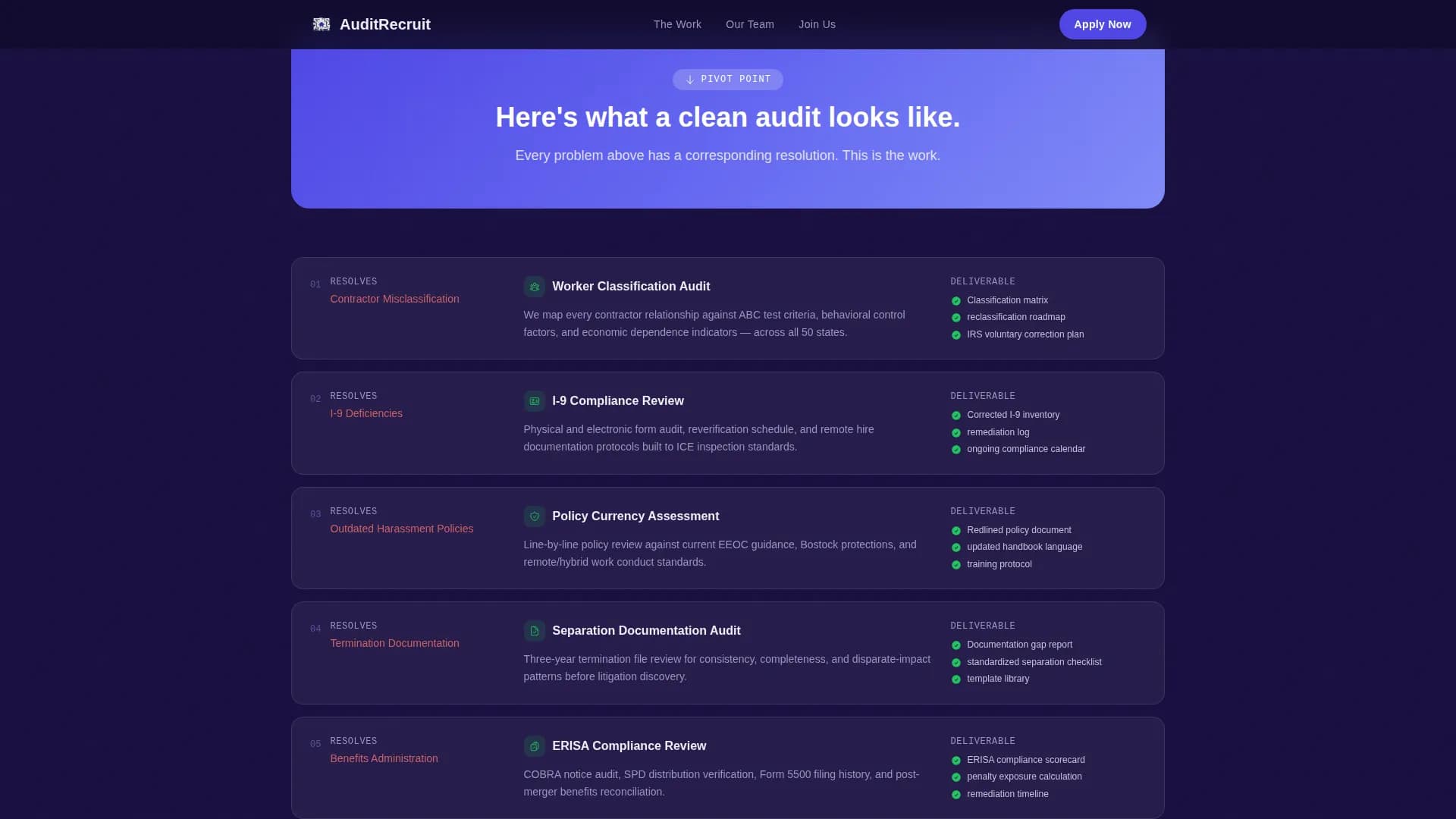 Auditrecruit - Compliancefocused HR Audit Landing Page Template