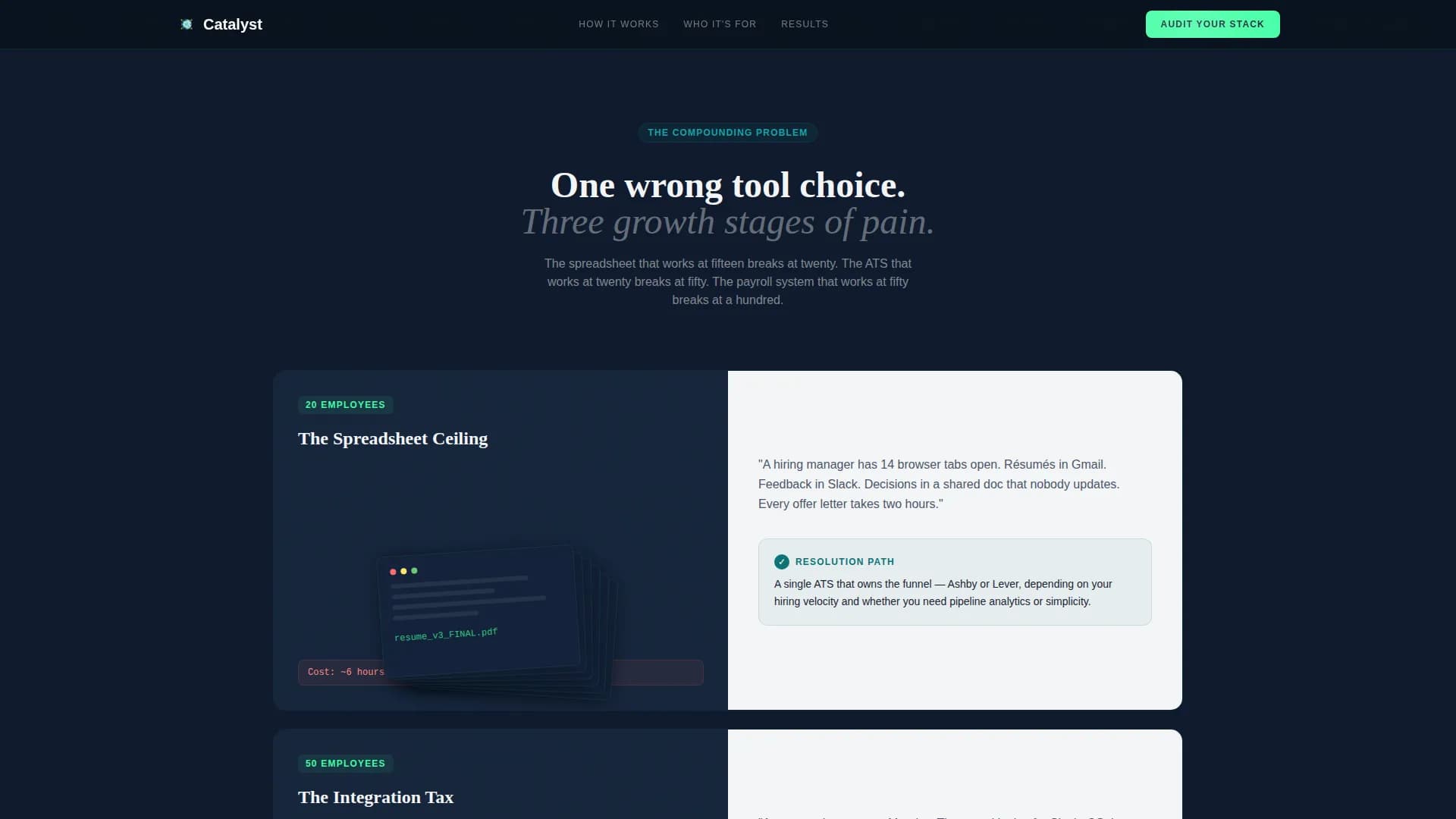 Catalyst - HR Advisory Landing page Template