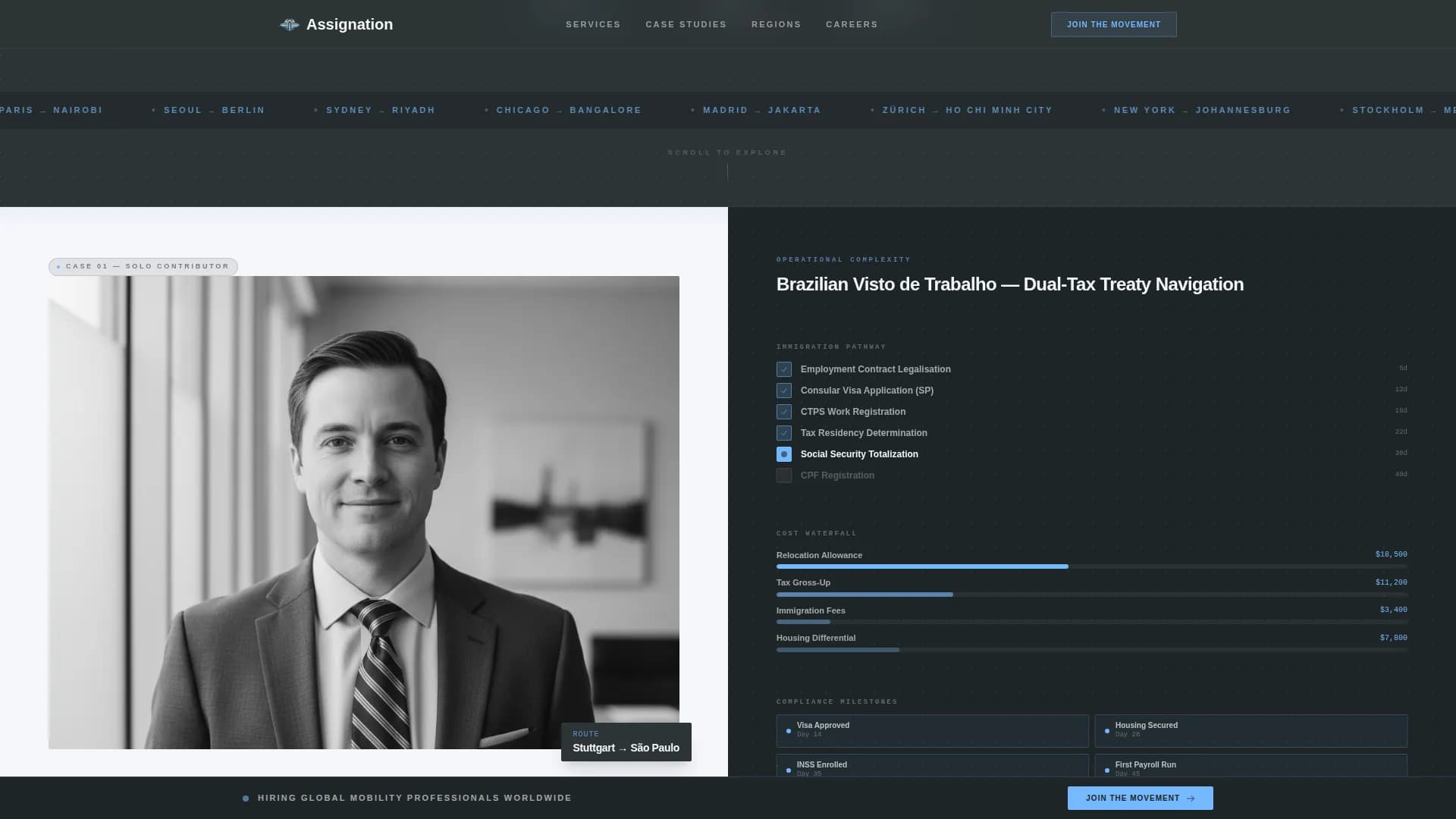 Global - Assignment Management Landing page Template