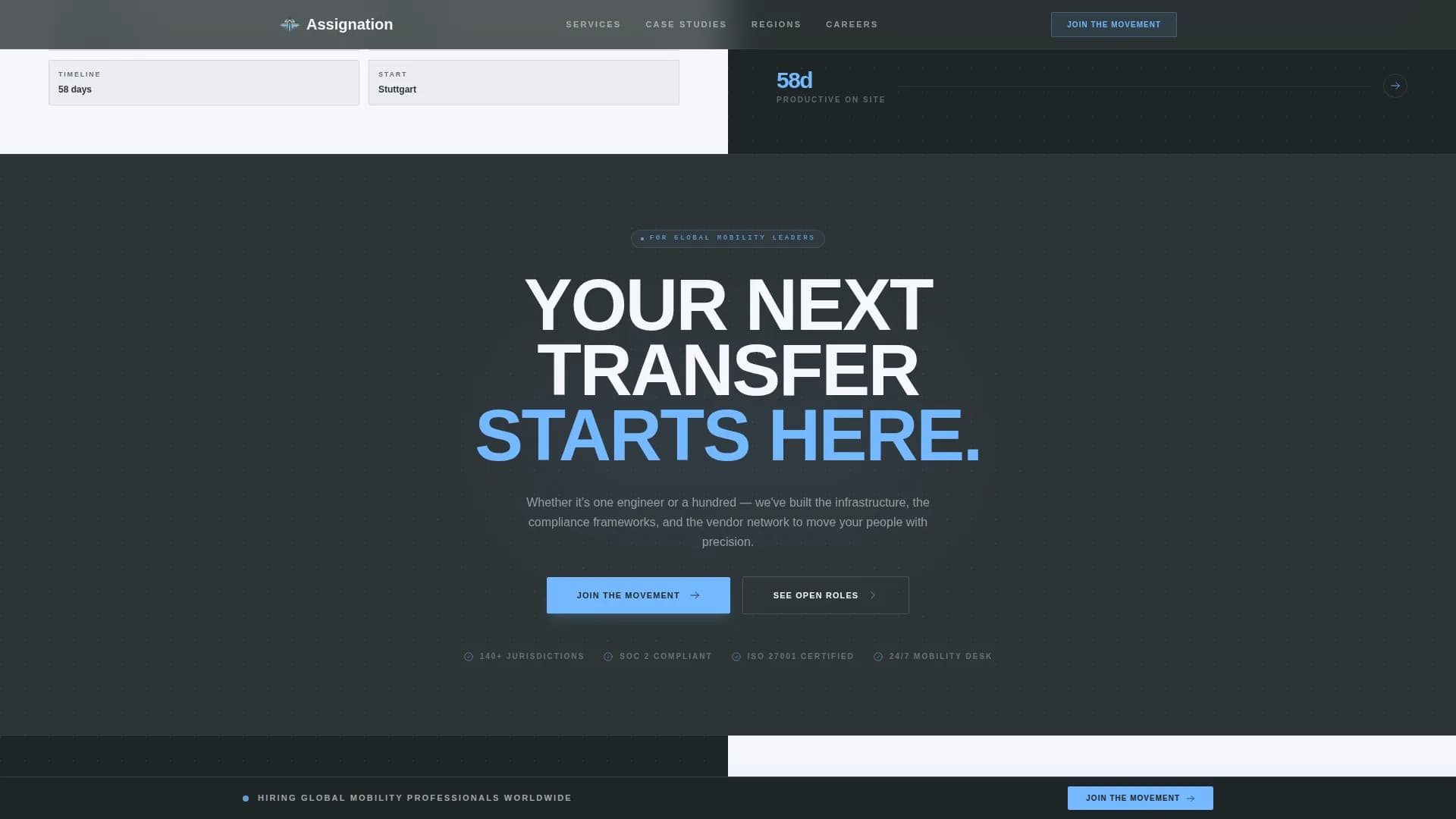 Global - Assignment Management Landing page Template