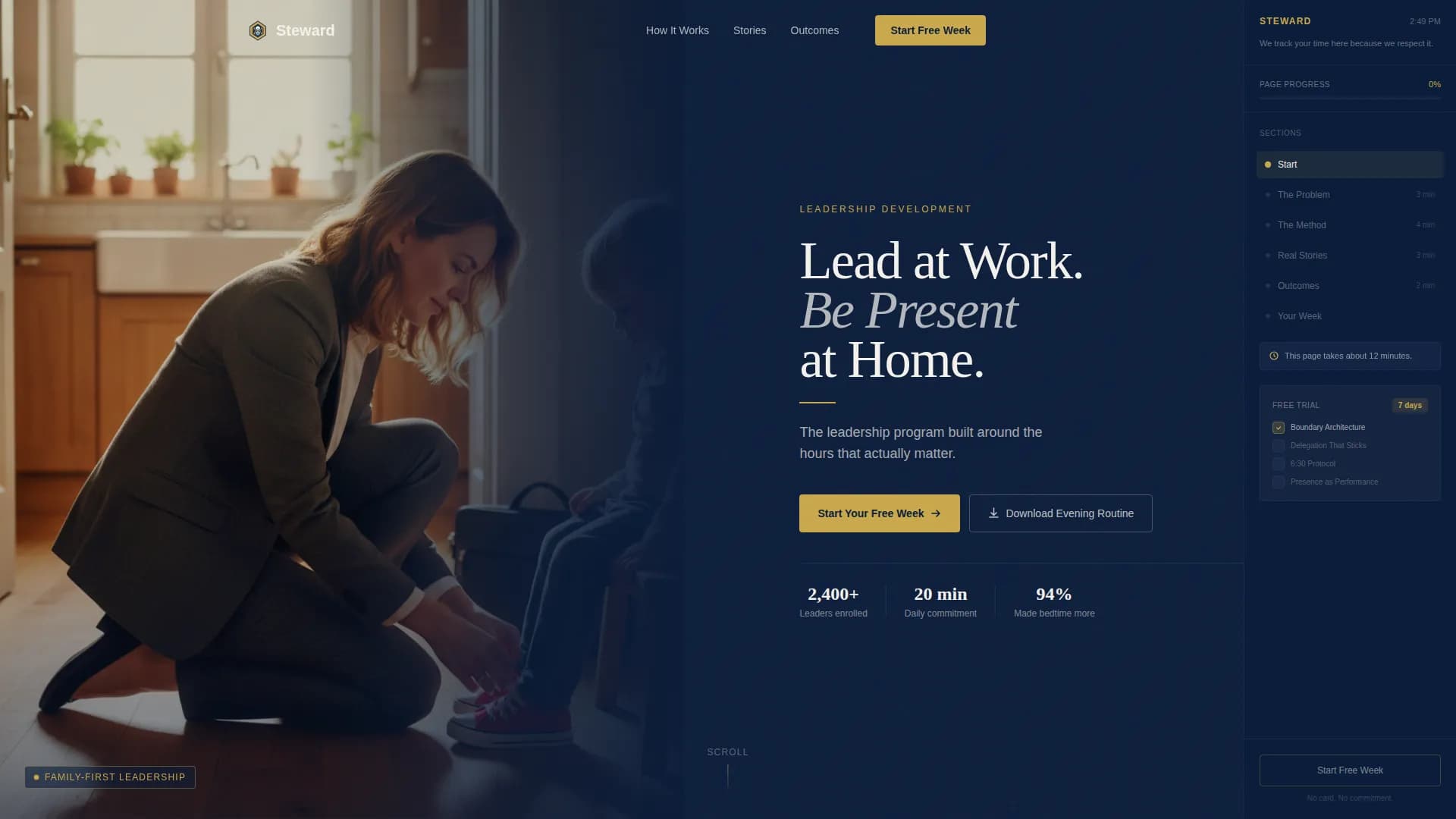 Steward - Leadership Development Landing page Template