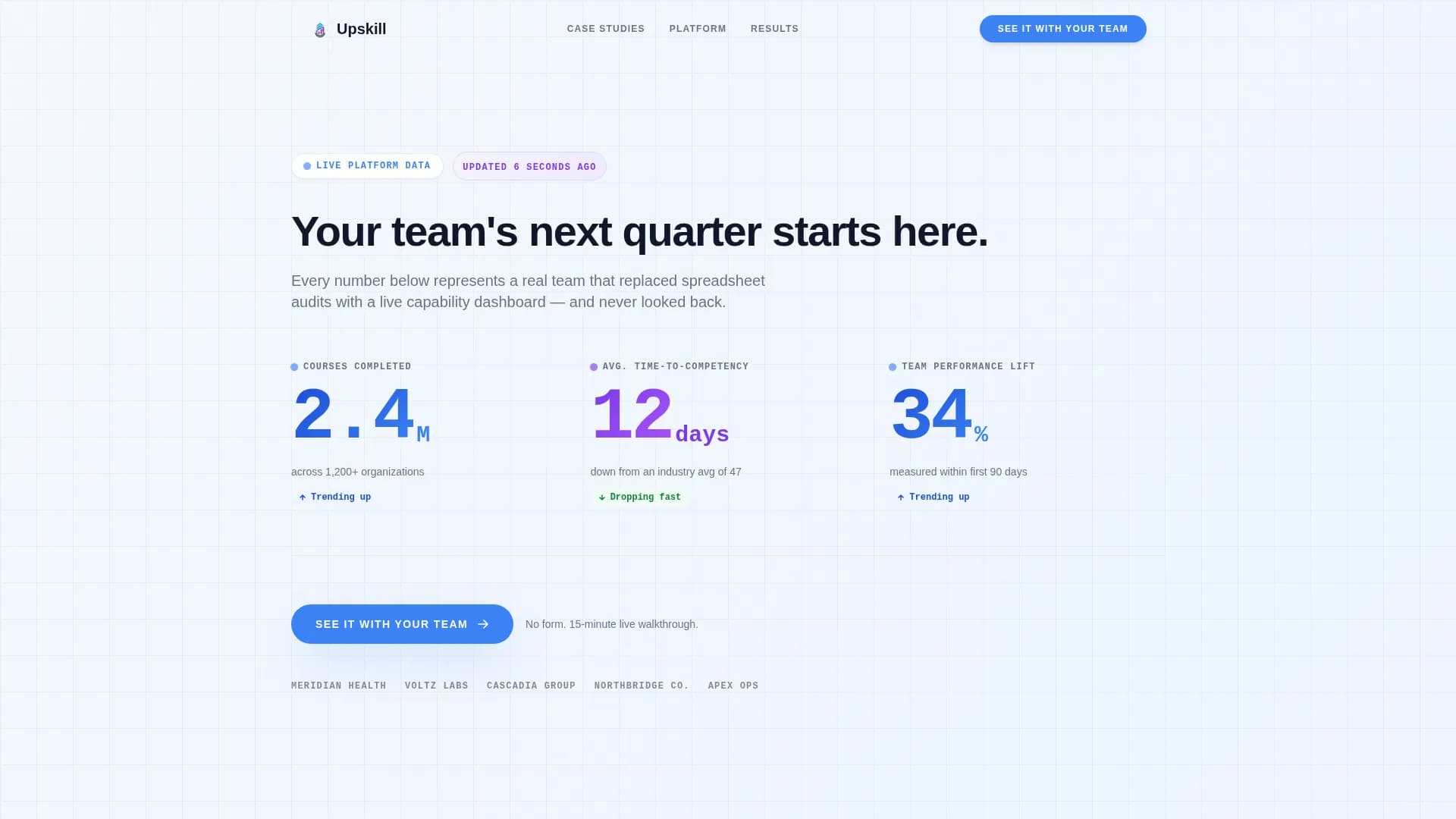 Upskill - Learning Platform Landing page Template