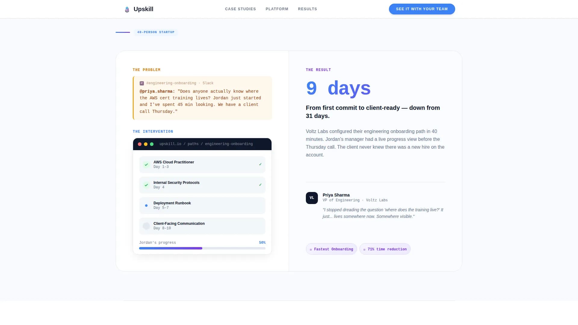 Upskill - Learning Platform Landing page Template