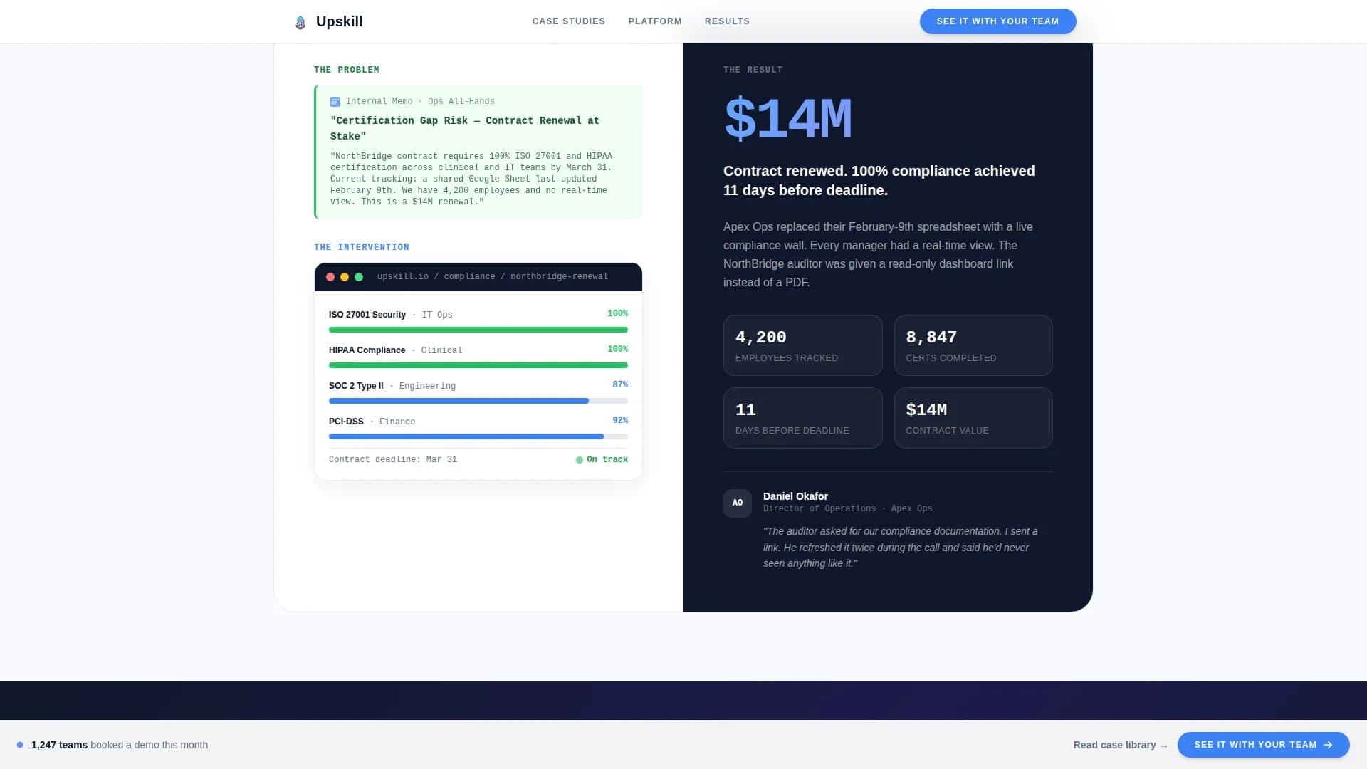 Upskill - Learning Platform Landing page Template