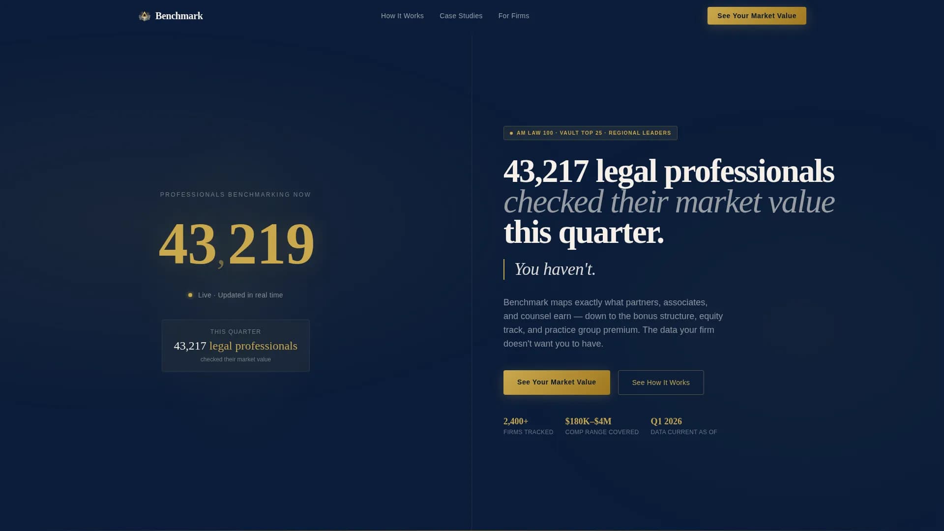 Benchmark - Legal Compensation Landing page Template