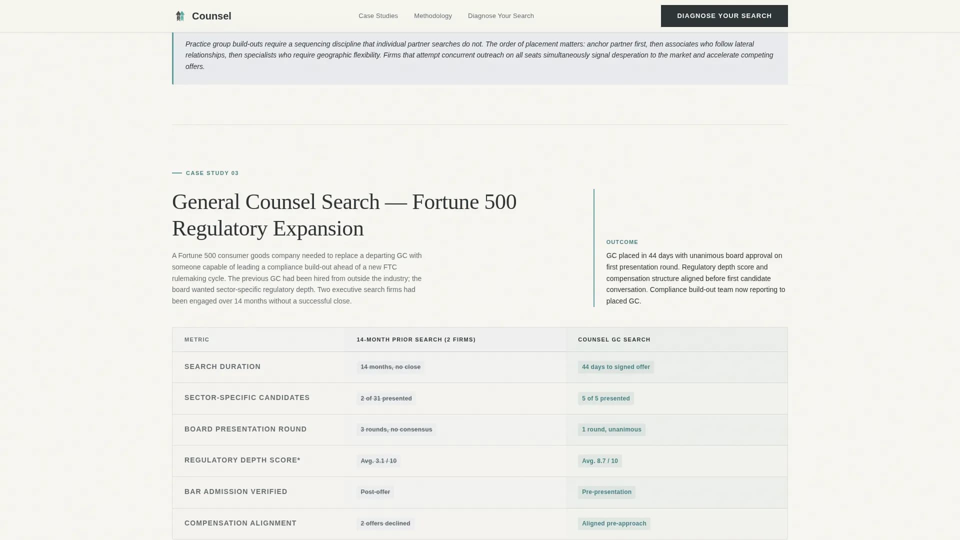 Counsel - Authoritative Executivesearch Landing Page Template