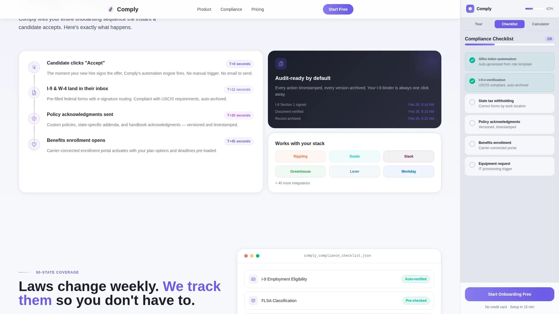 Comply - Compliance Software Landing page Template