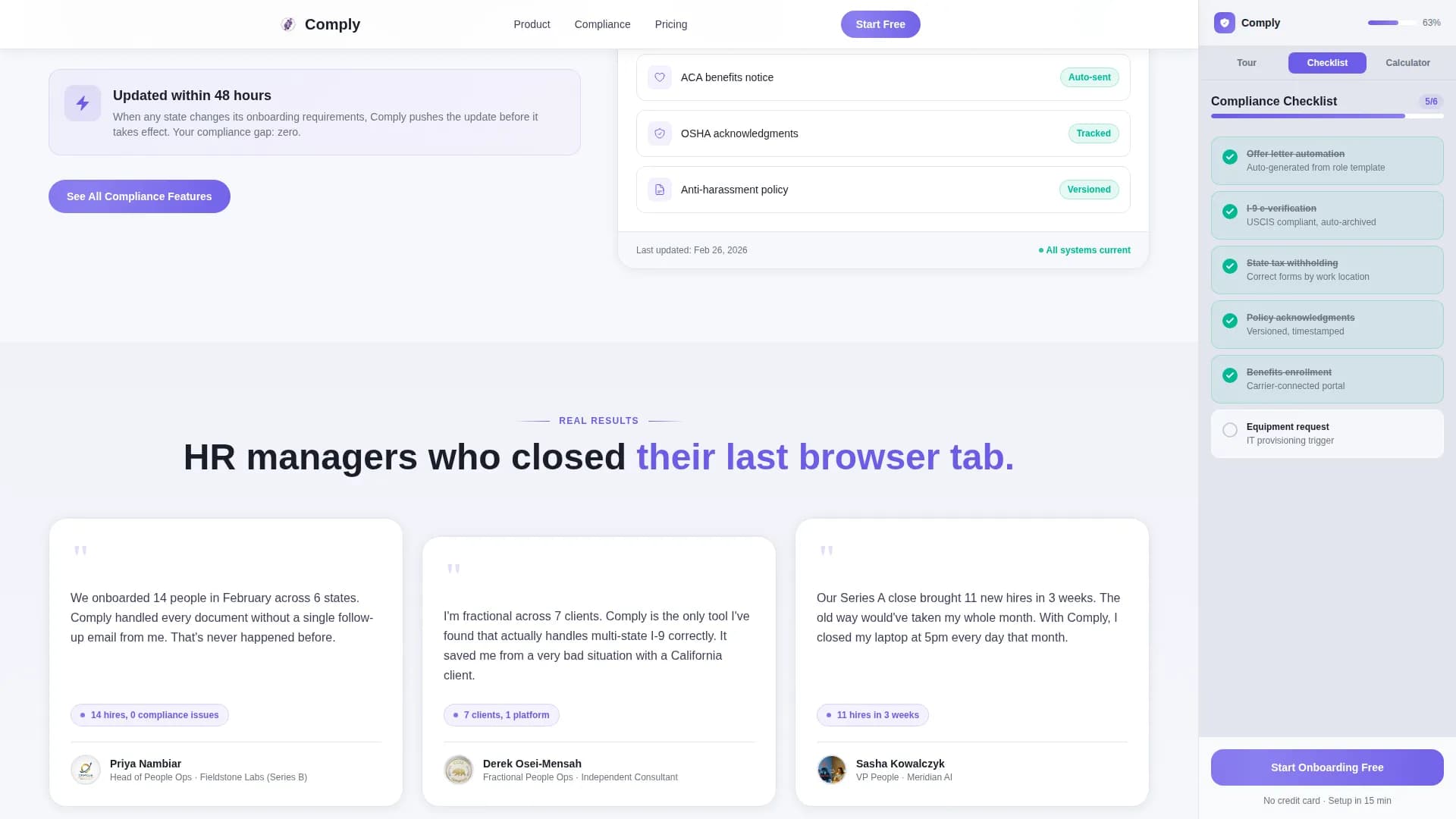 Comply - Compliance Software Landing page Template