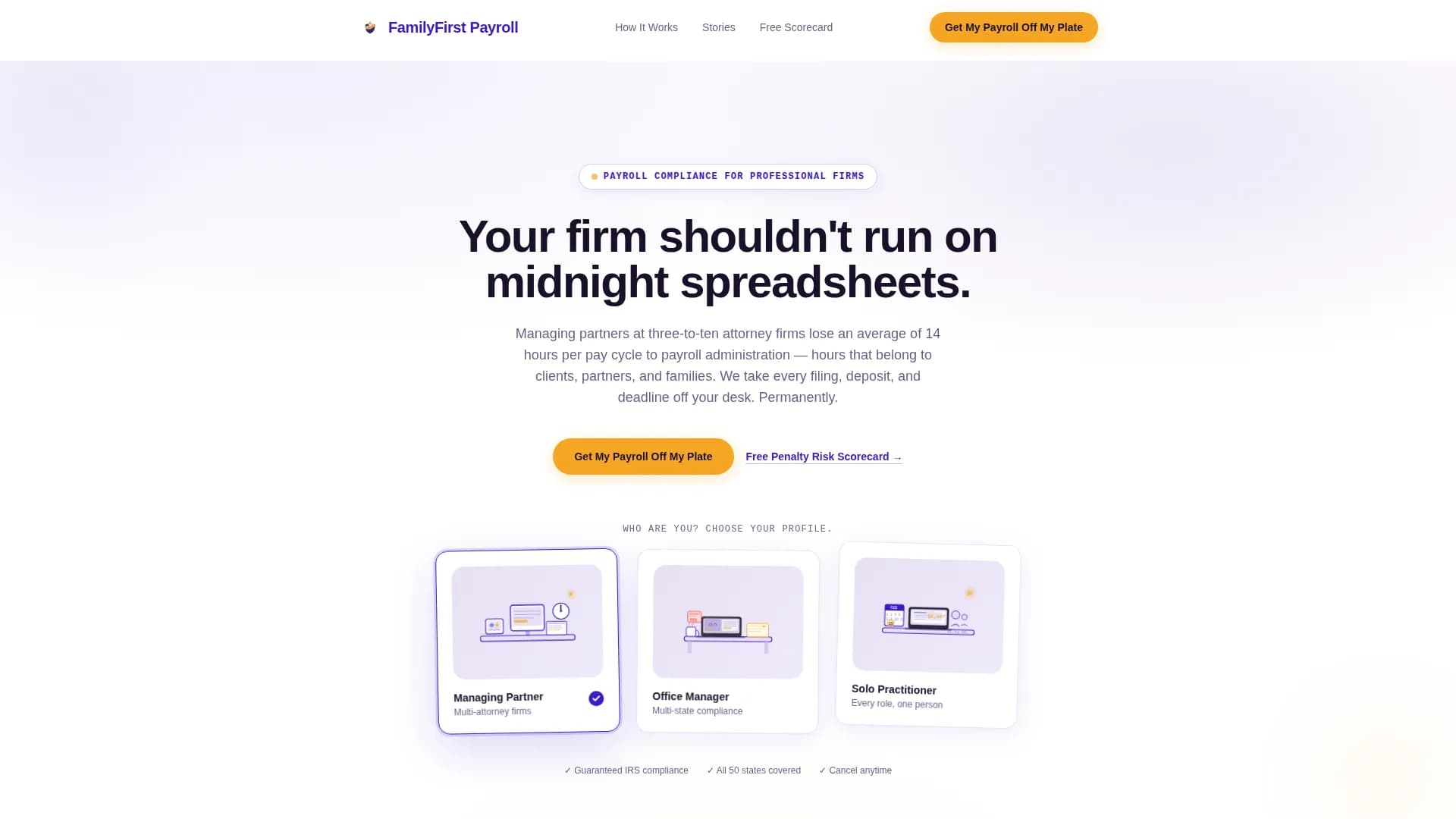 Payroll - Professional Services Landing page Template