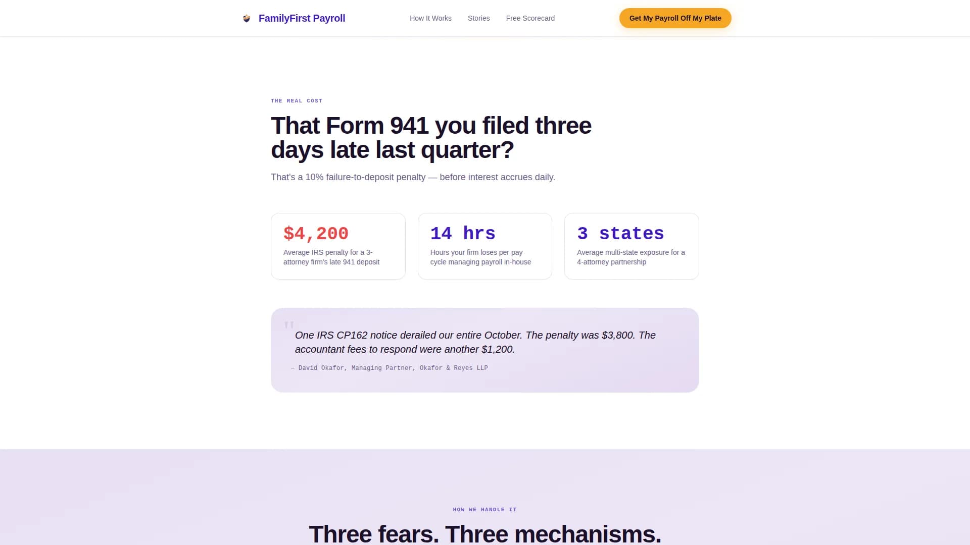 Payroll - Professional Services Landing page Template