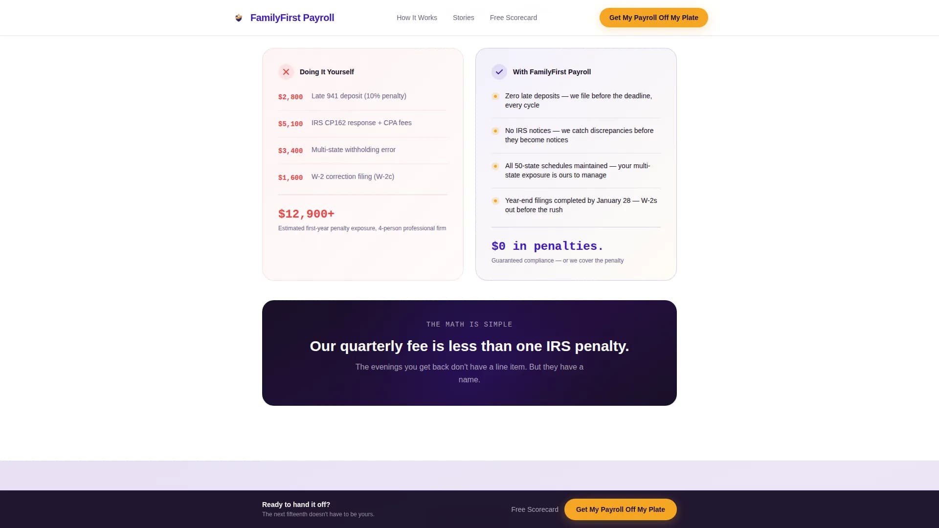 Payroll - Professional Services Landing page Template