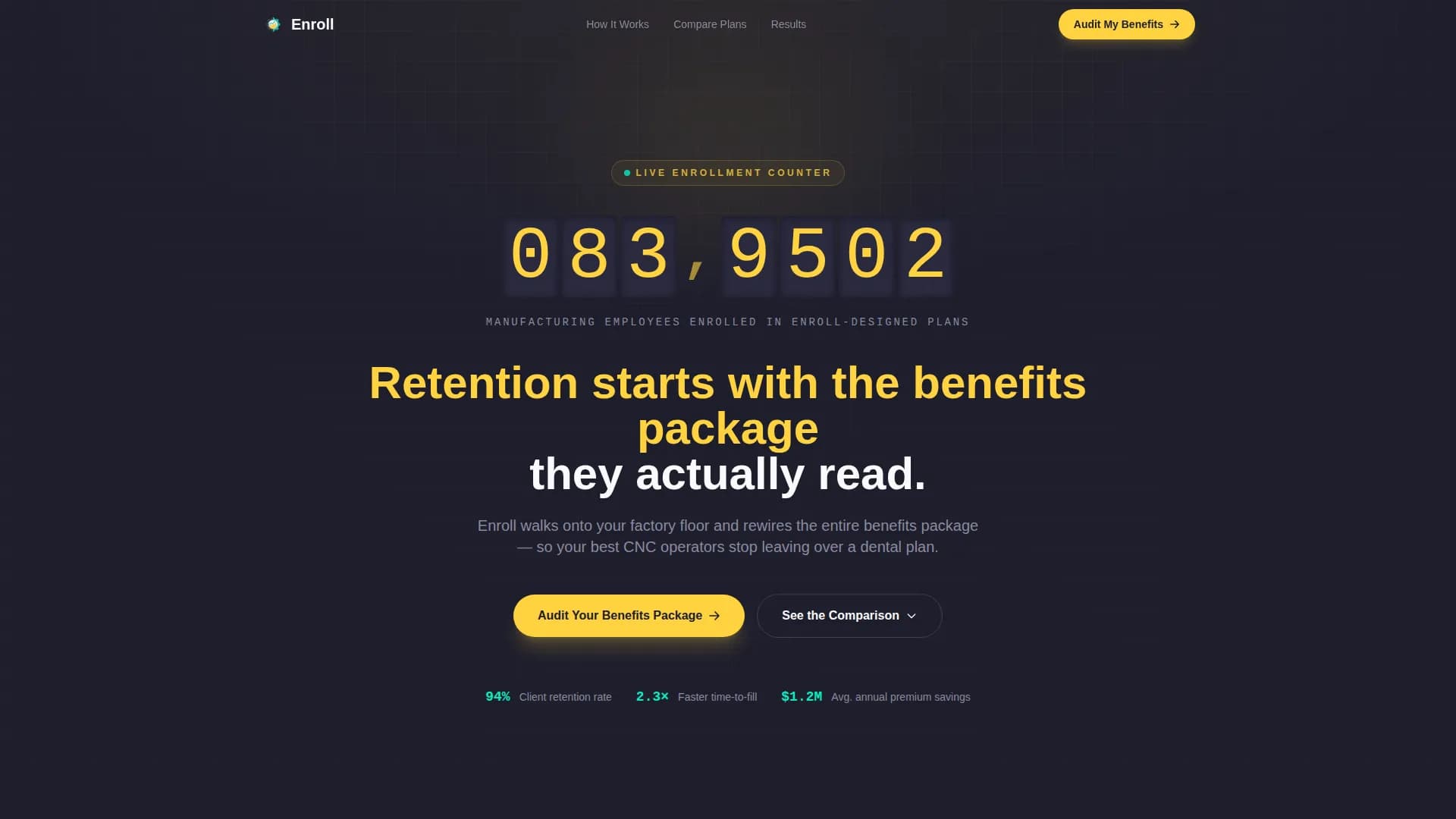 Compare - Benefits Consulting Landing page Template