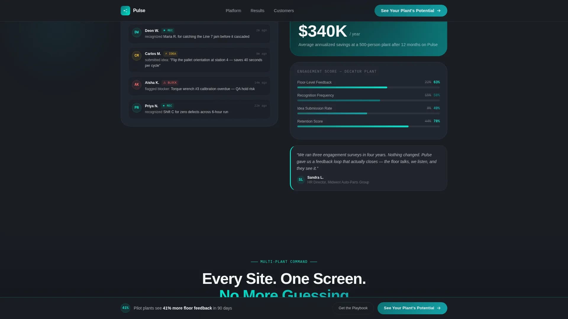 Pulse - Employee Engagement Landing page Template