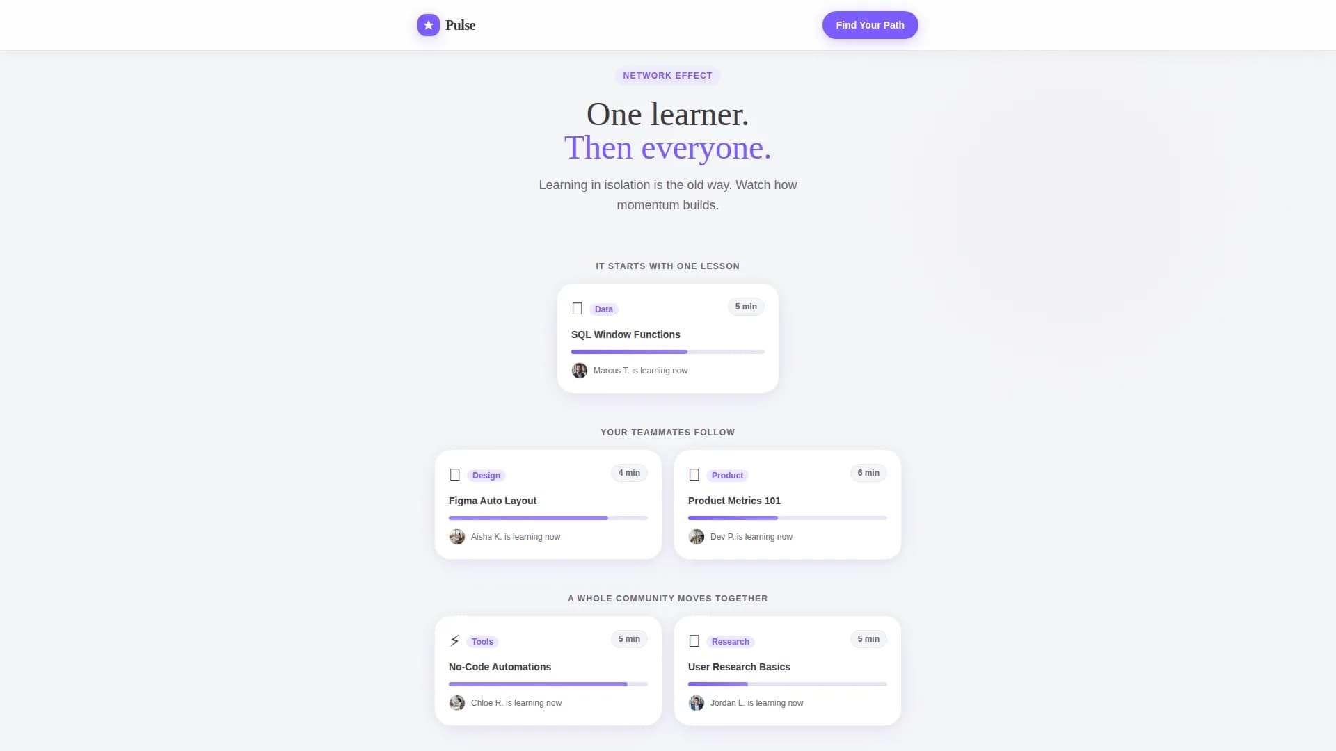 Pulse - Microlearning Platform Landing page Template