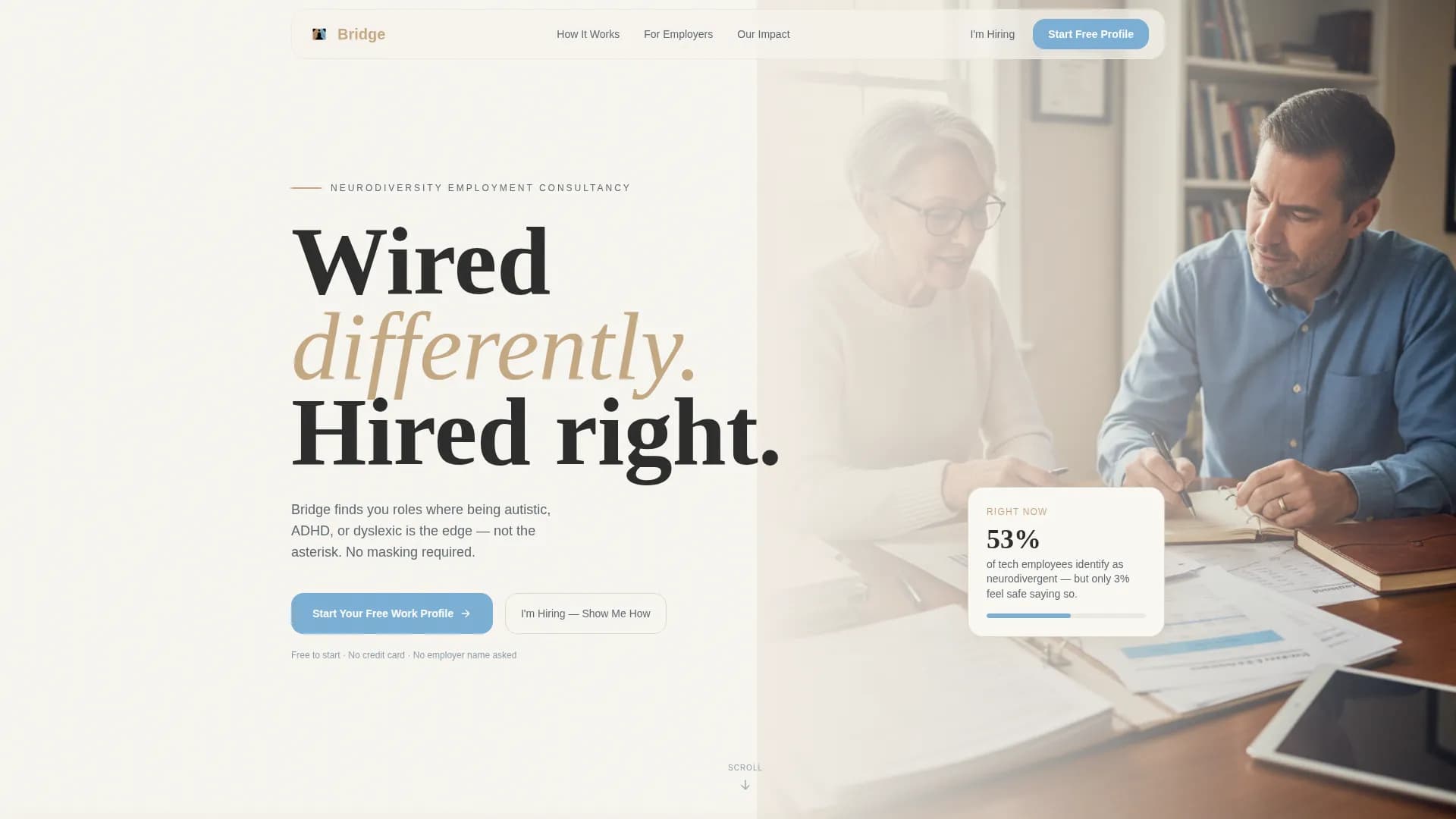 Bridge - Employment Services Landing page Template