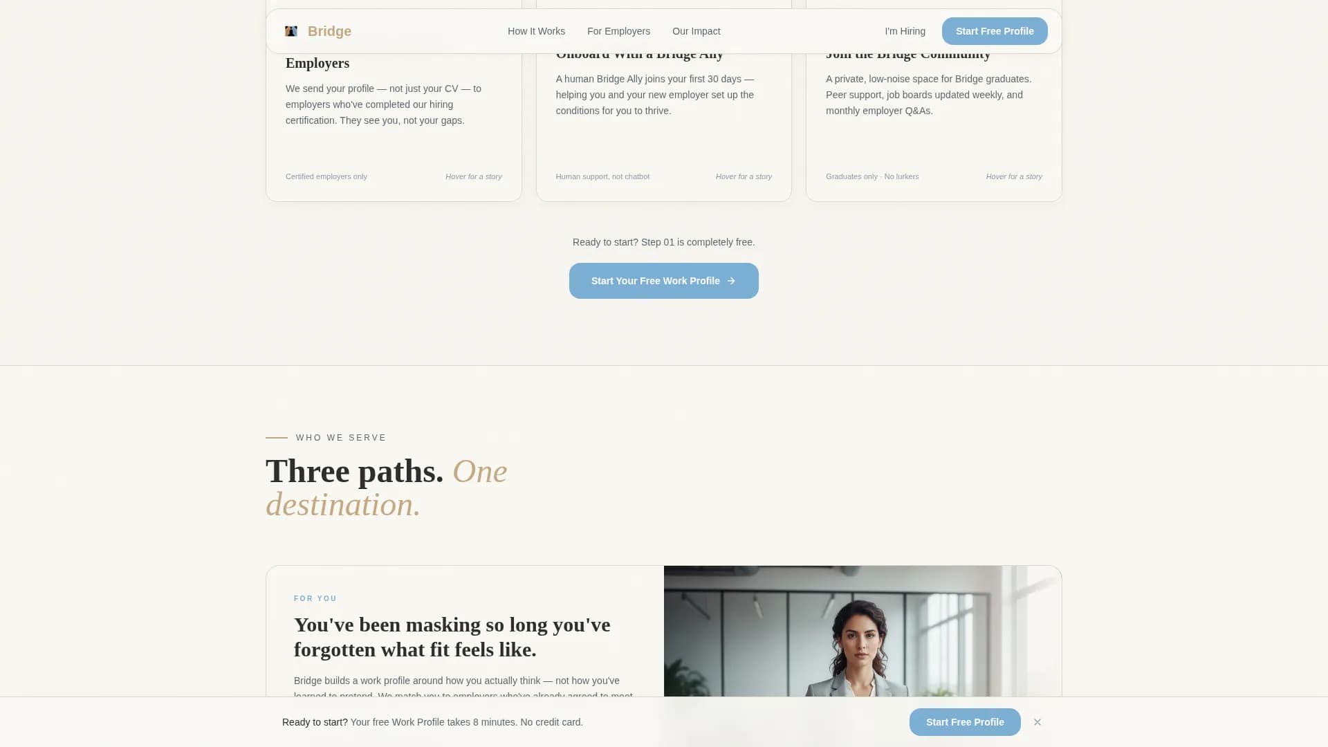 Bridge - Employment Services Landing page Template