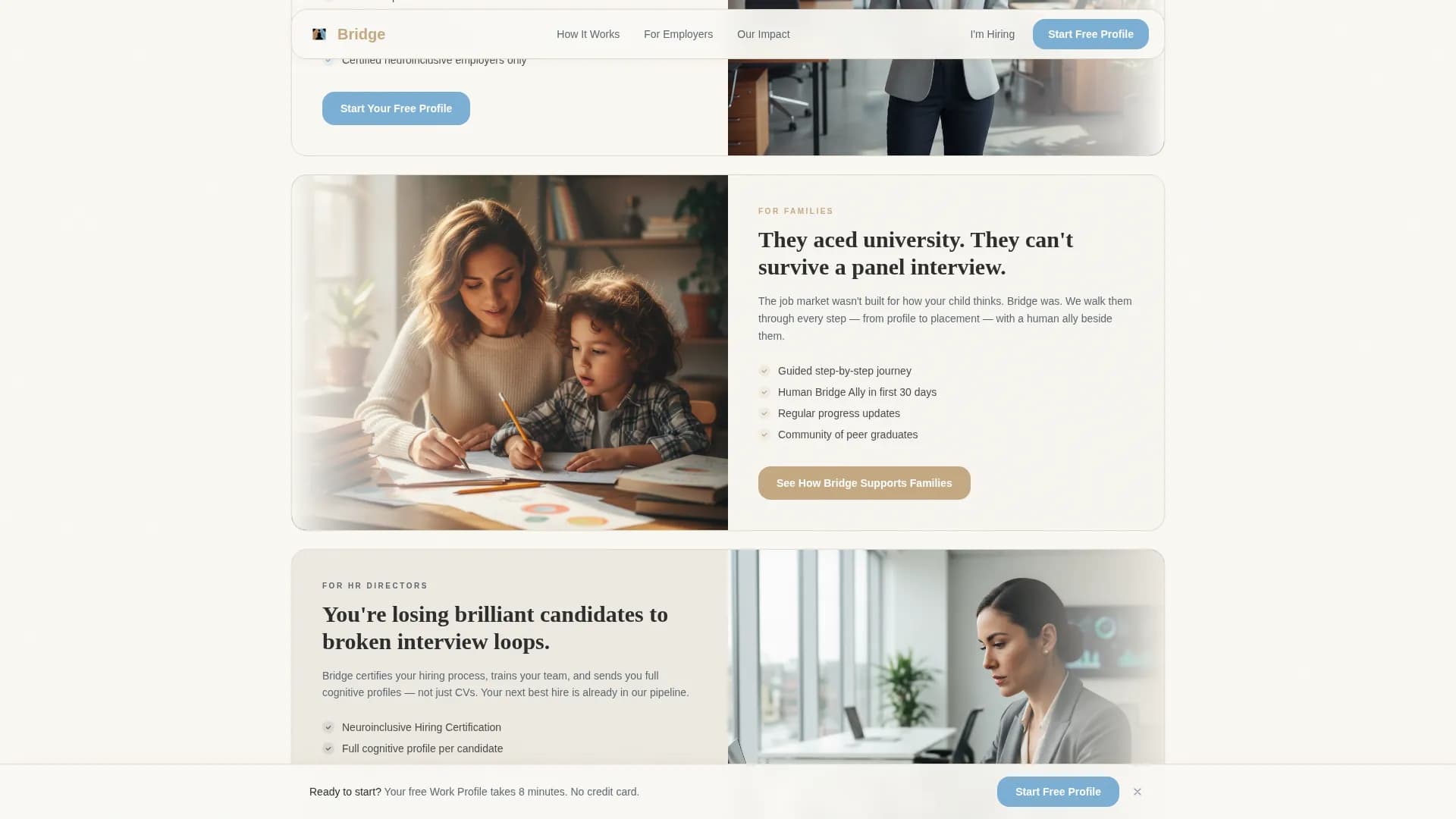 Bridge - Employment Services Landing page Template