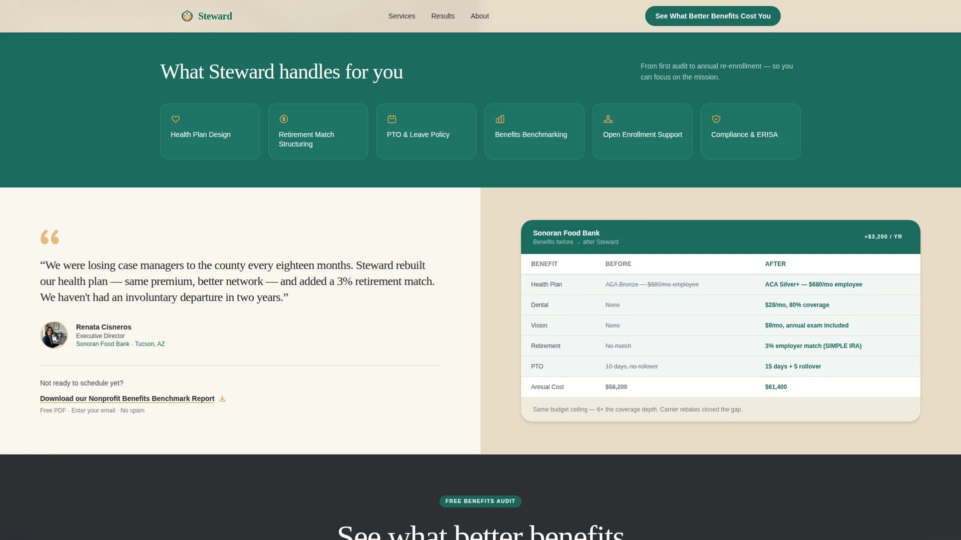 Steward - Nonprofit Consulting Landing page Template