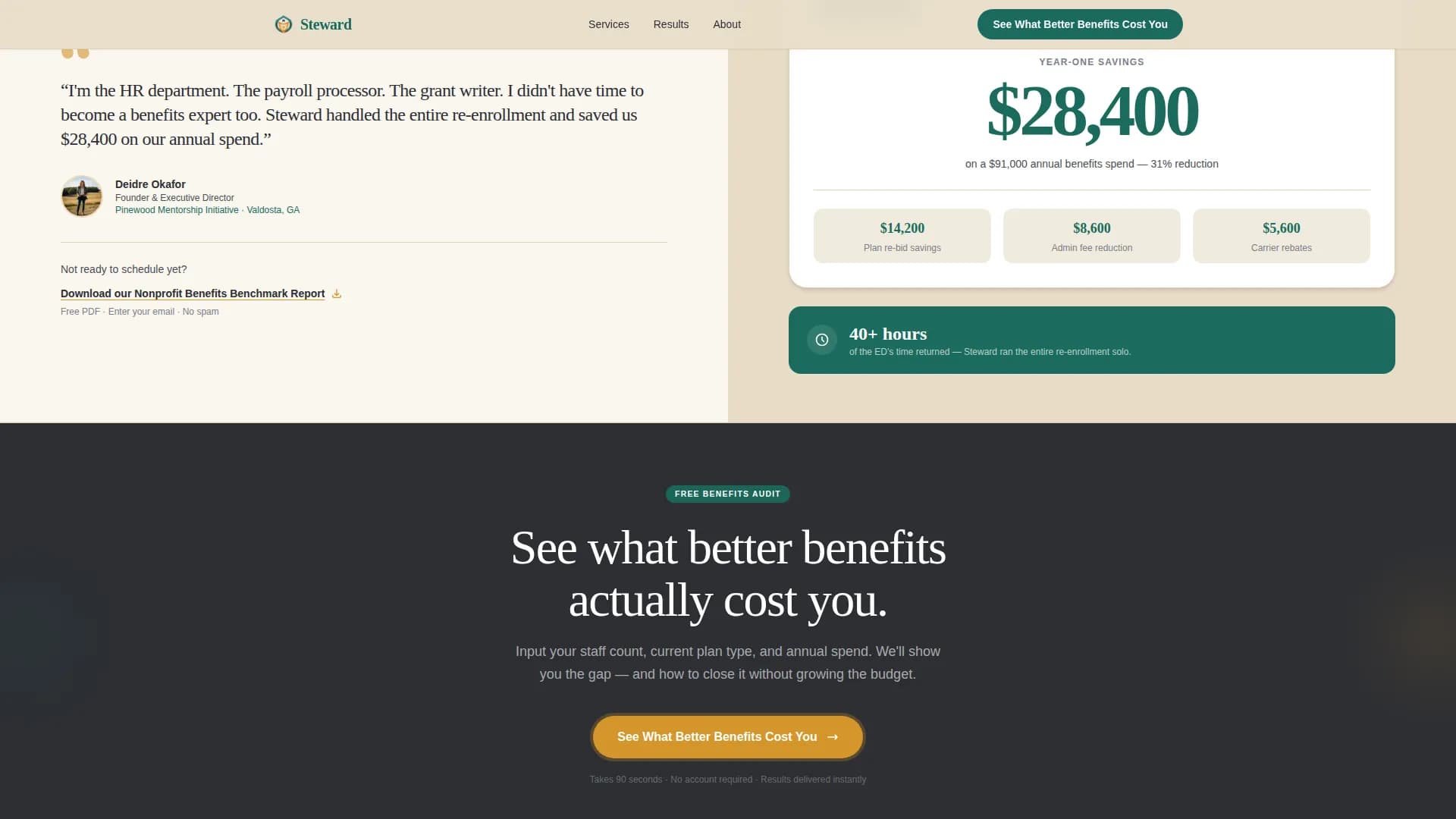 Steward - Nonprofit Consulting Landing page Template
