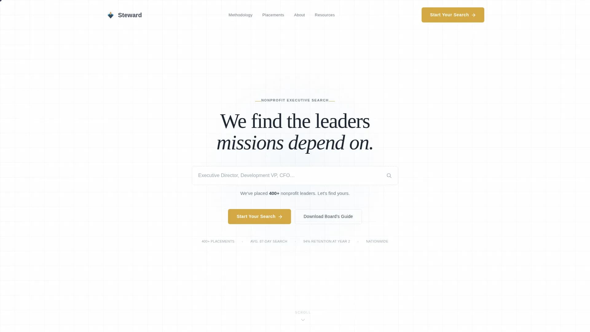 Steward - Executive Search Landing page Template