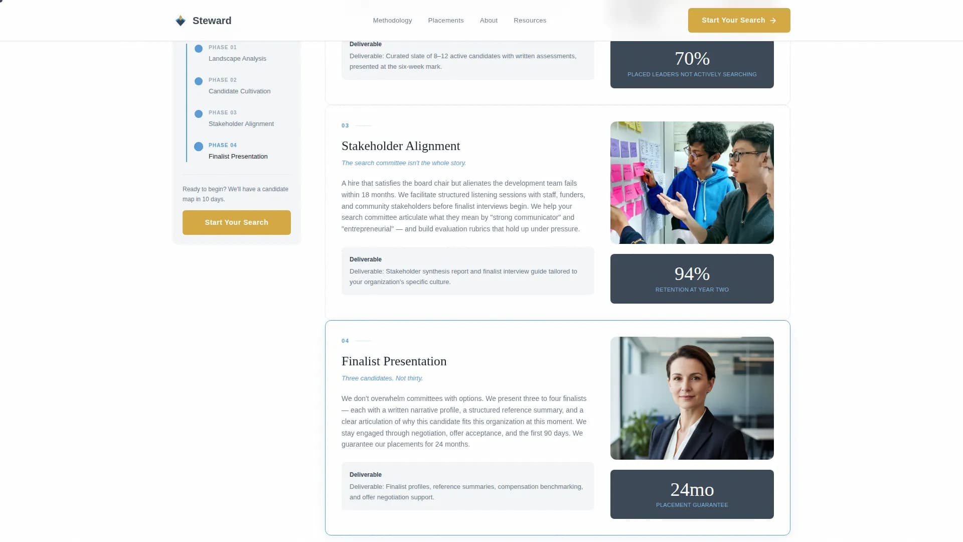Steward - Executive Search Landing page Template