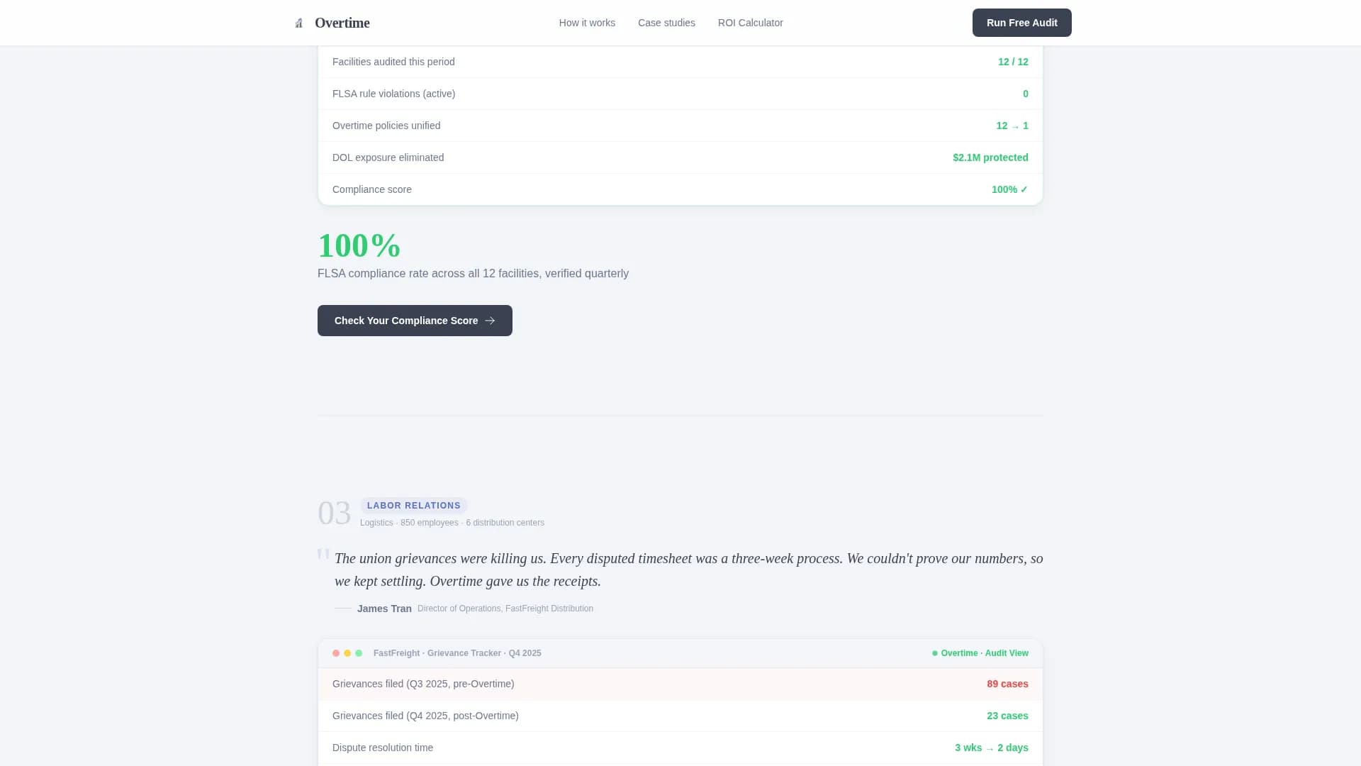 Report - Overtime Management Landing page Template