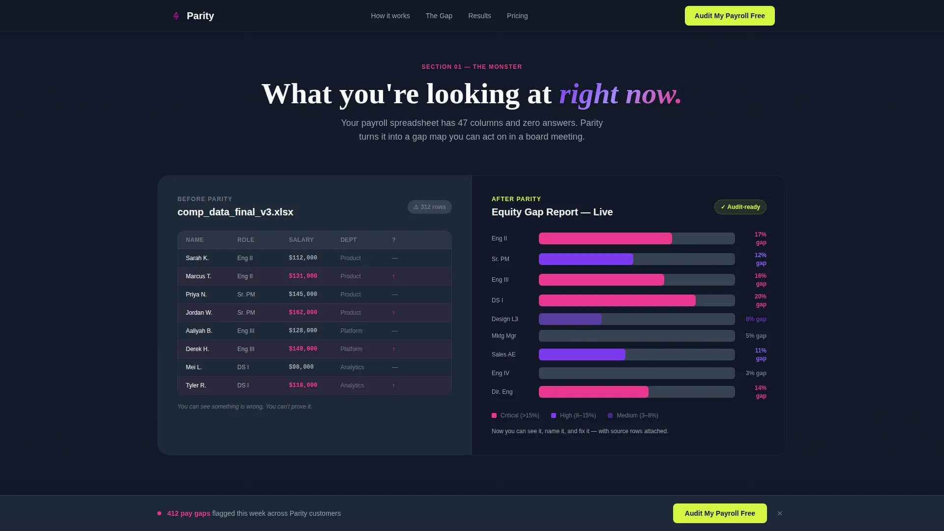 Parity - Pay Equity Landing page Template
