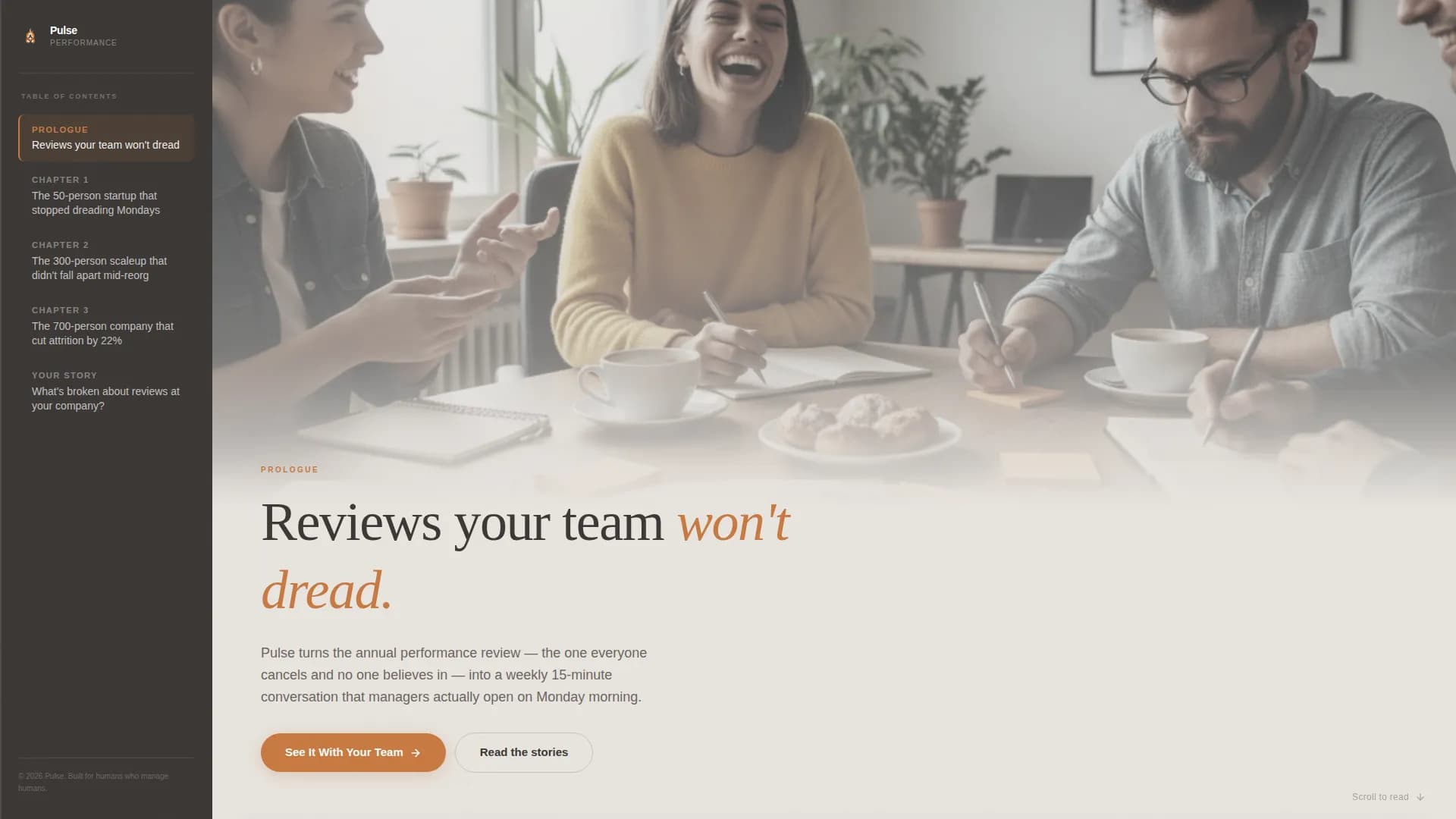 Pulse - Performance Review Landing page Template