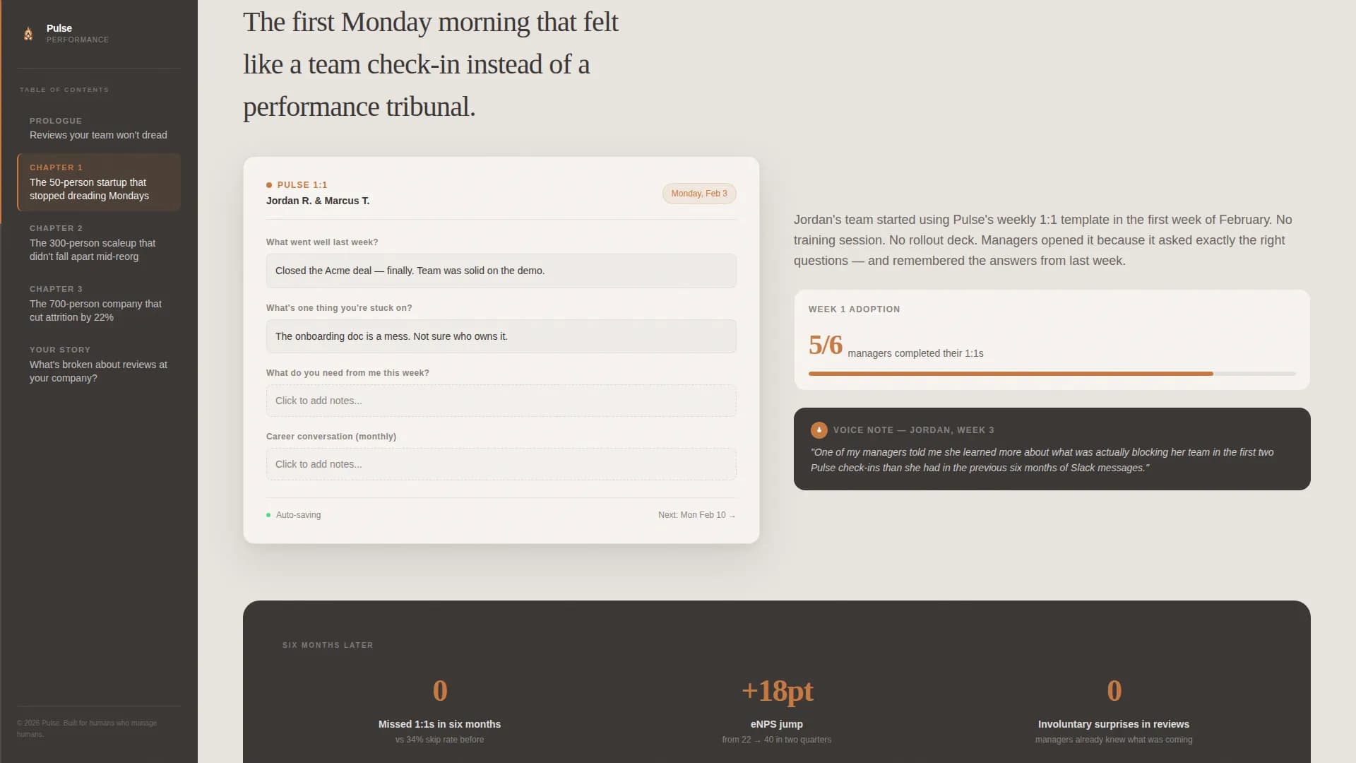 Pulse - Performance Review Landing page Template