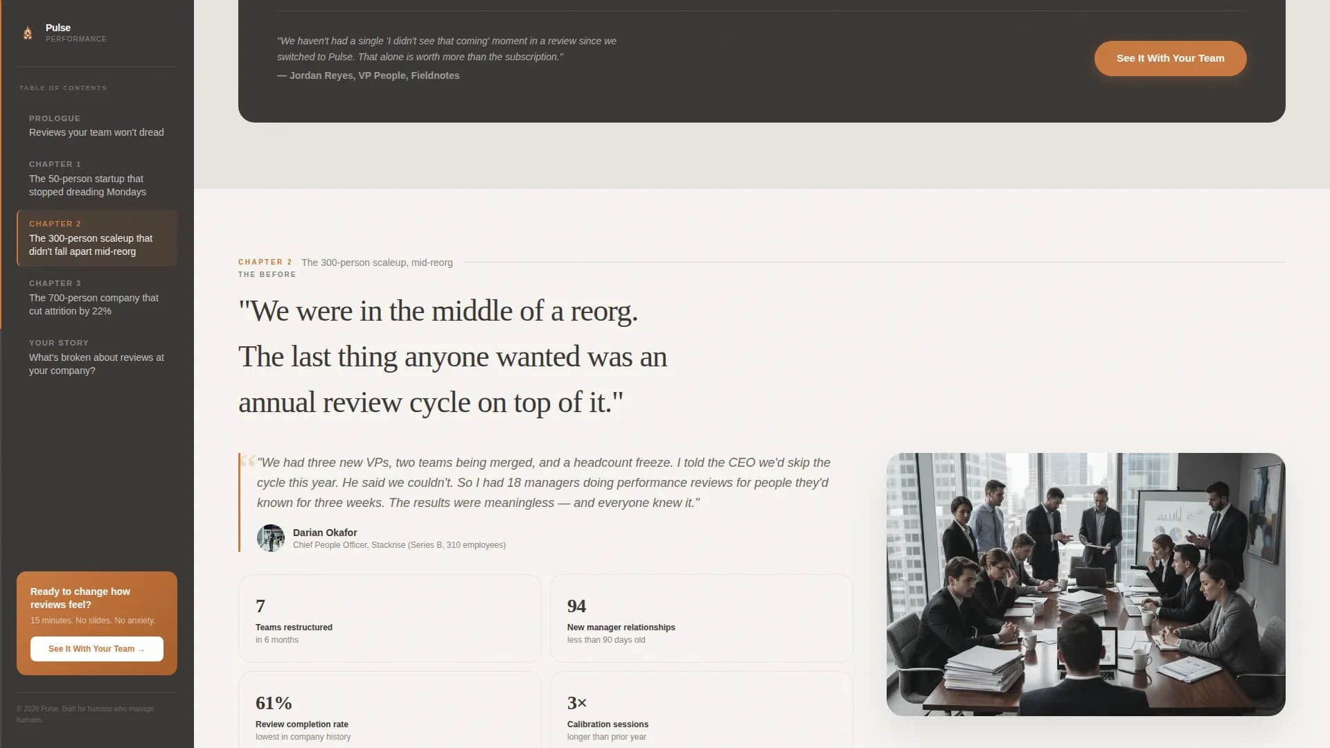 Pulse - Performance Review Landing page Template