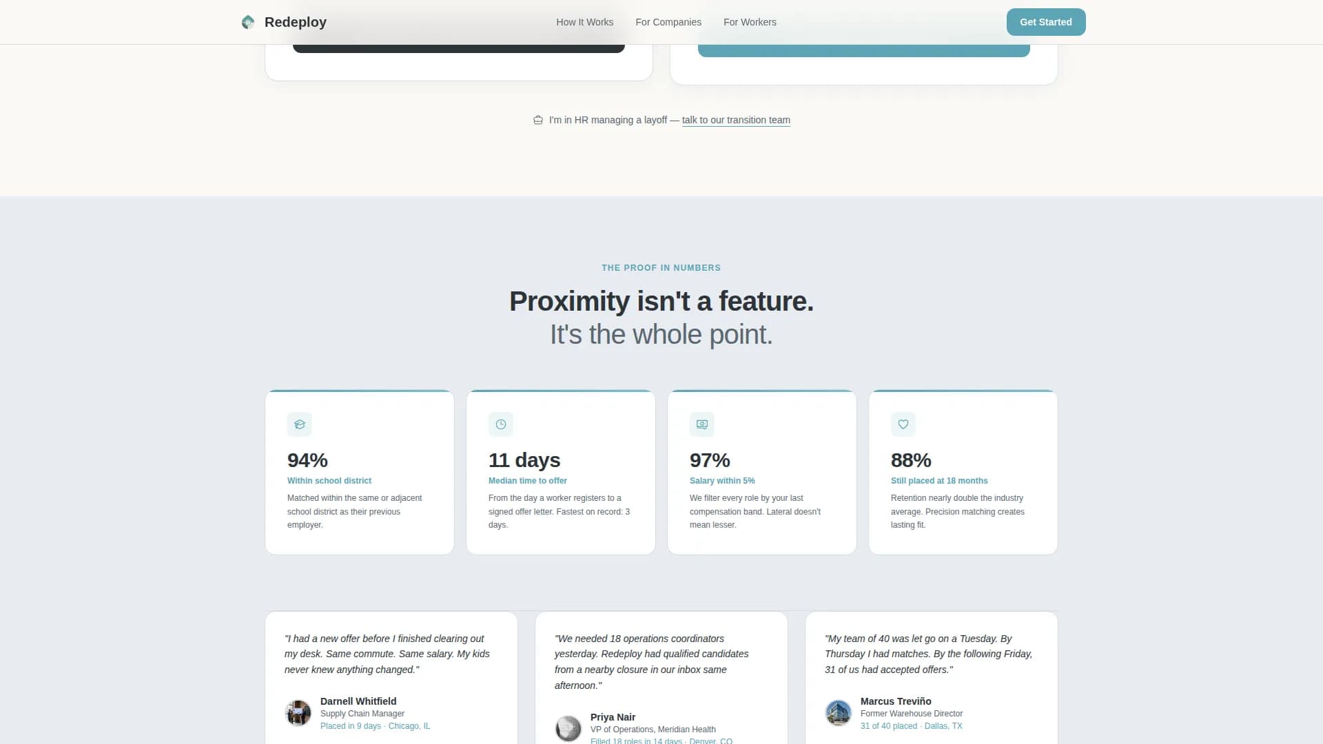 Redeploy - Workforce Platform Landing page Template