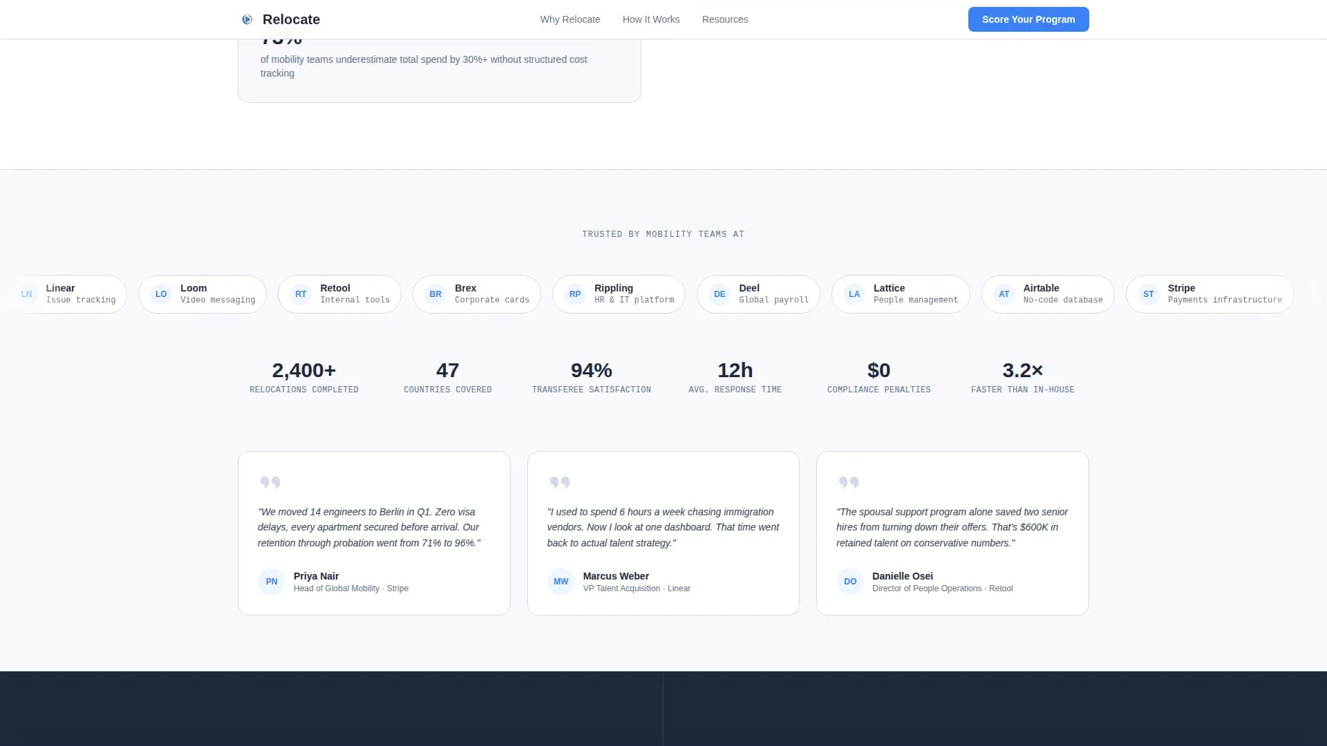 Transit — Seamless Relocation Management Landing Page Template