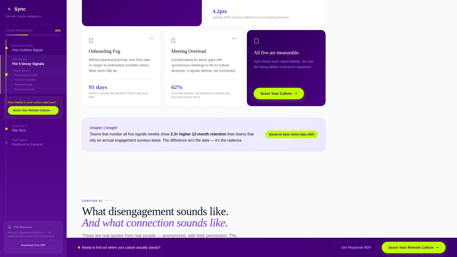 Sync - Employee Engagement Landing page Template
