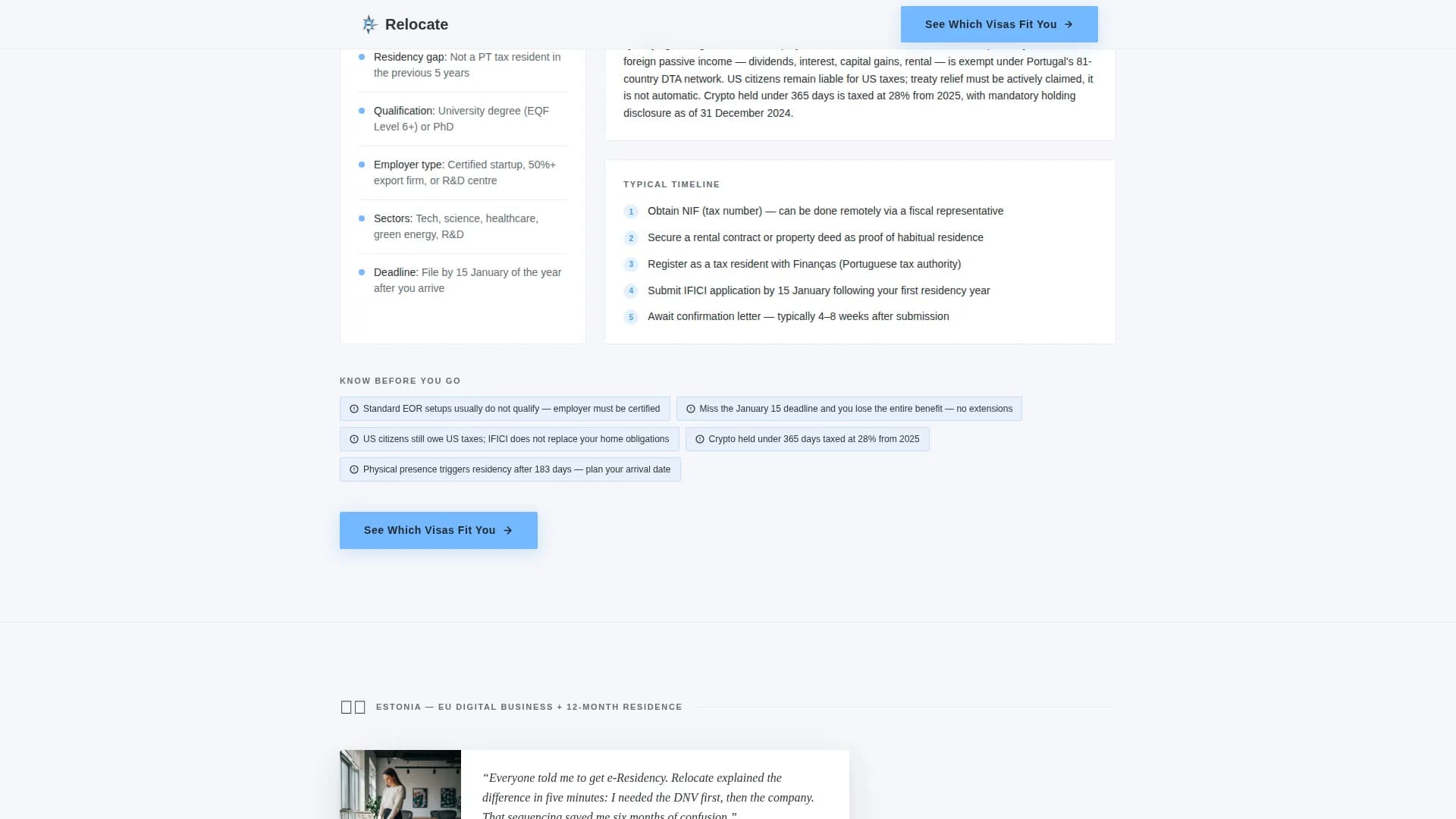 Relocate - Trusted Nomadvisa Landing Page Template