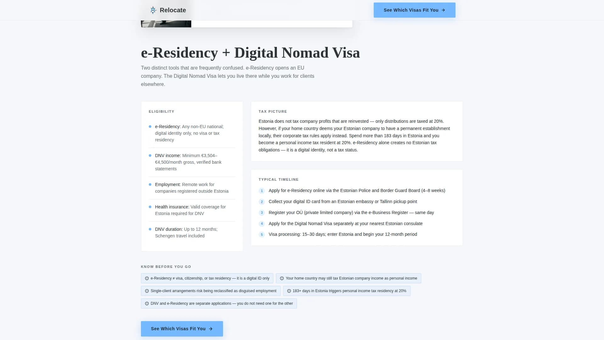 Relocate - Trusted Nomadvisa Landing Page Template
