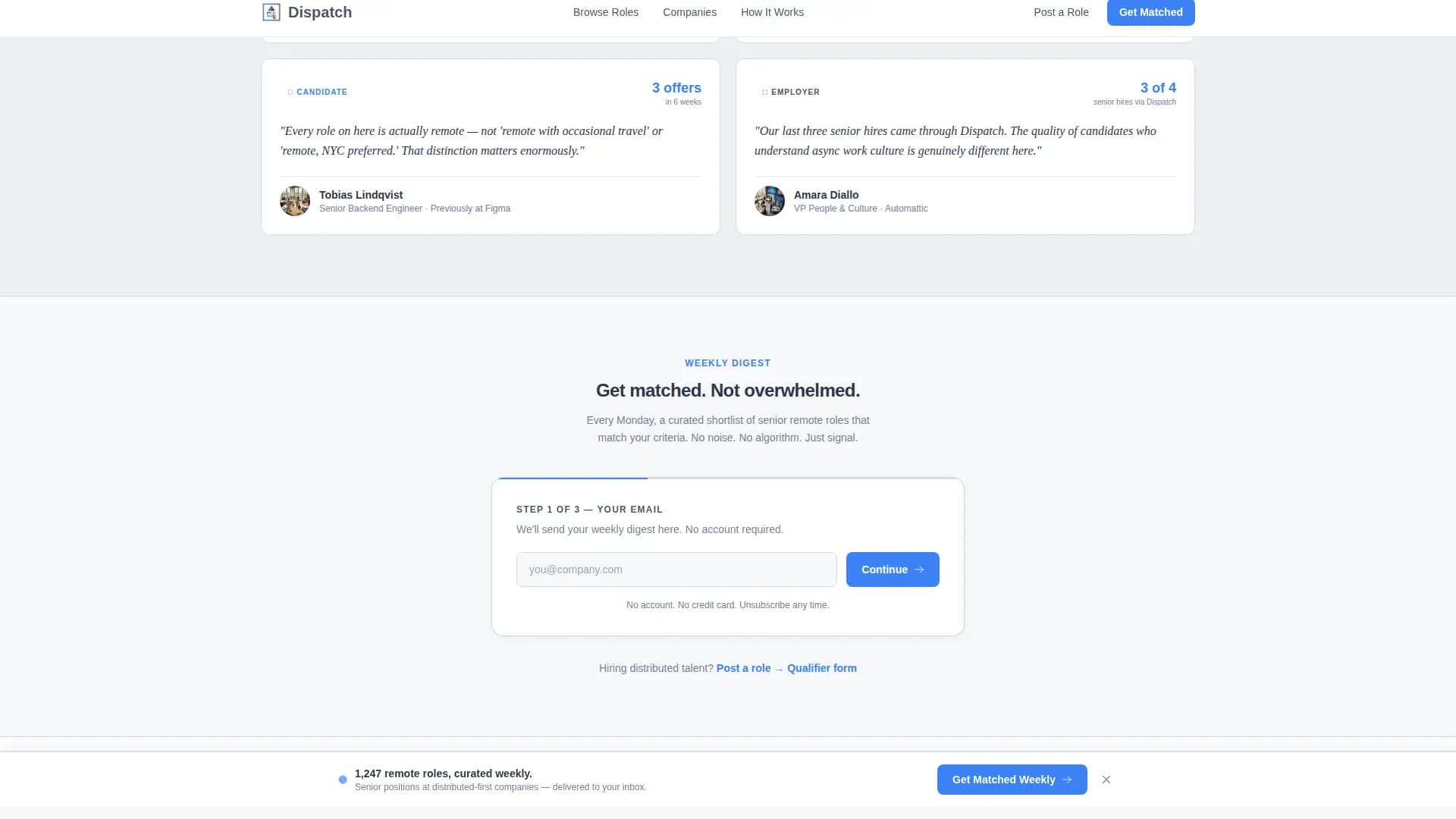 Dispatch - Job Board Landing page Template