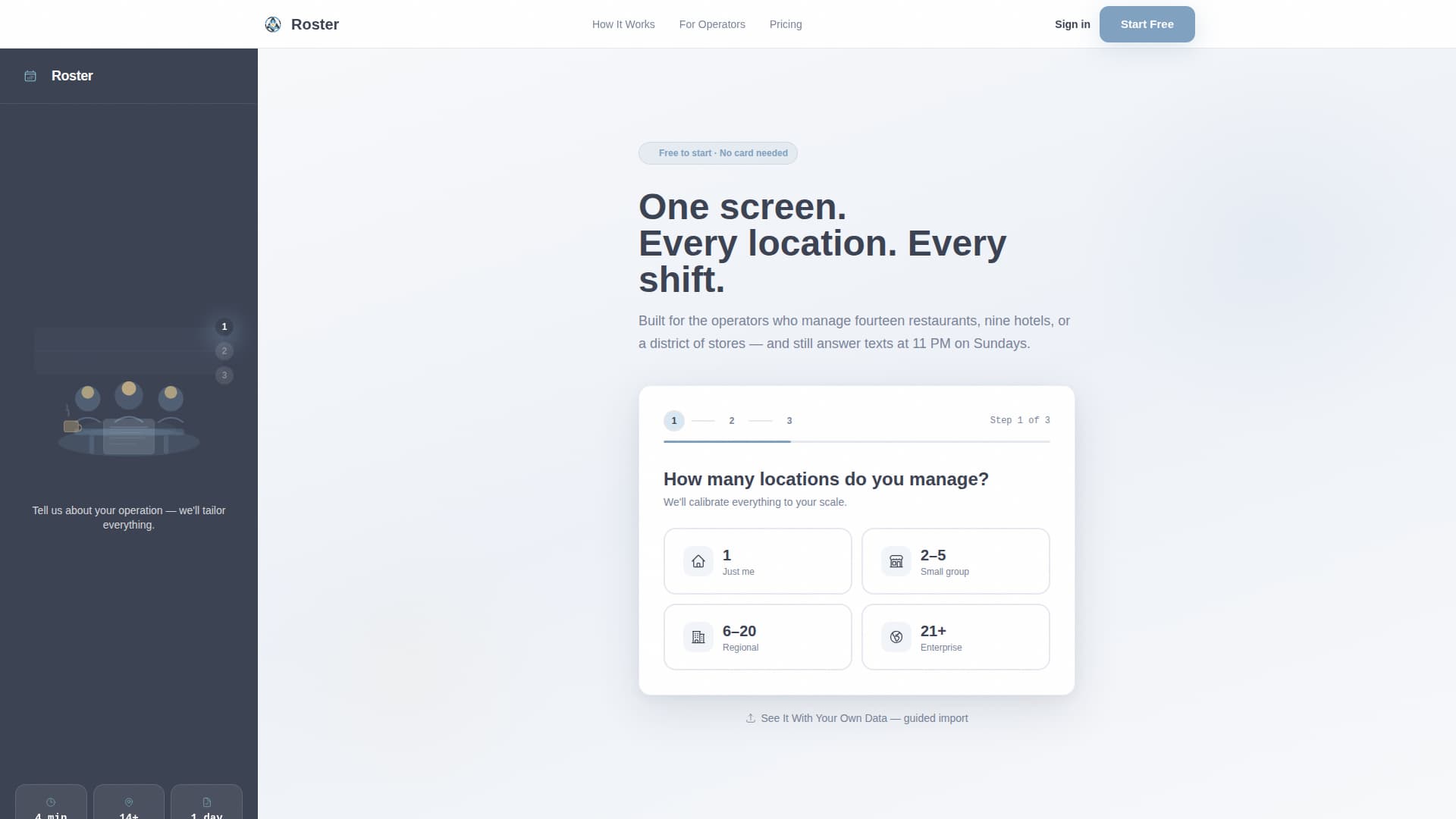 Roster - Streamlined Hospitalityhr Landing Page Template