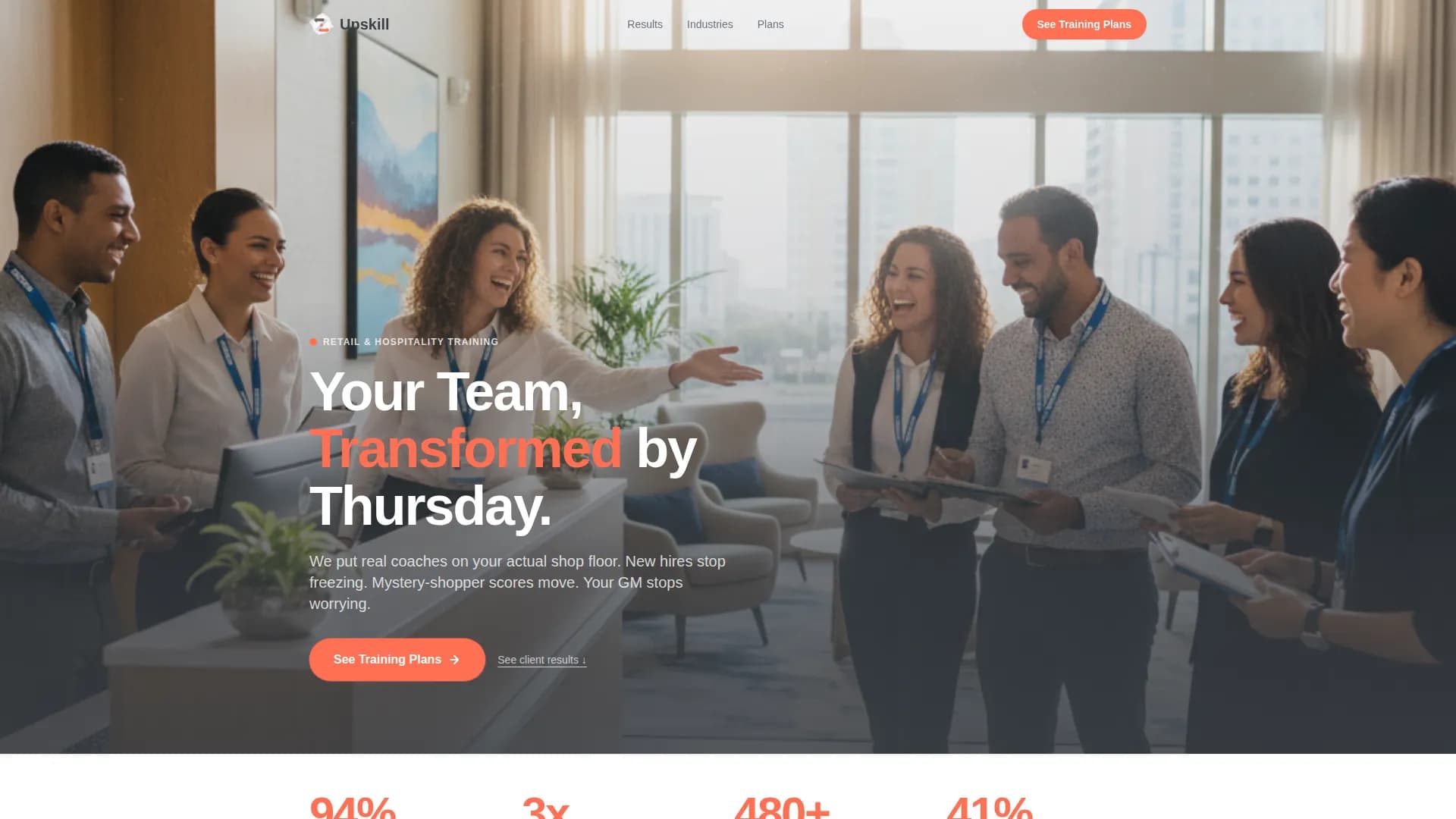 Score - Training Services Landing page Template
