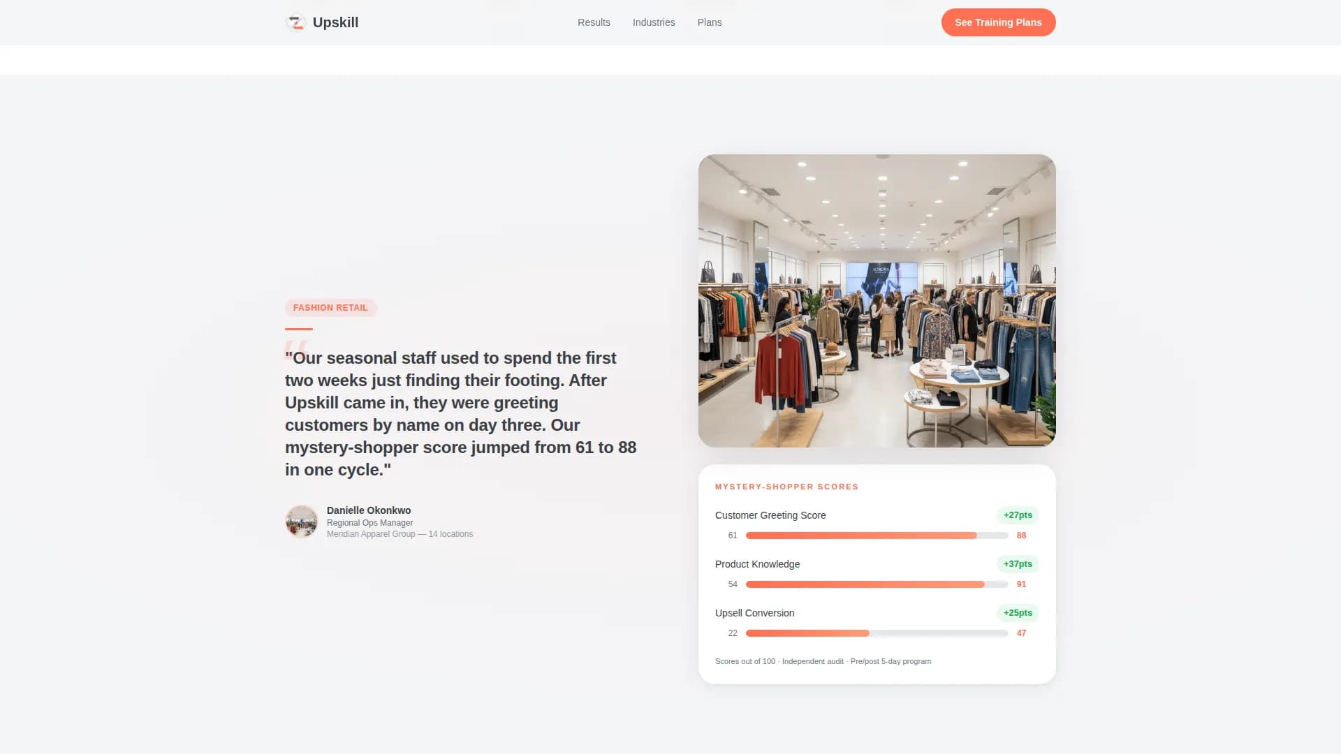 Score - Training Services Landing page Template