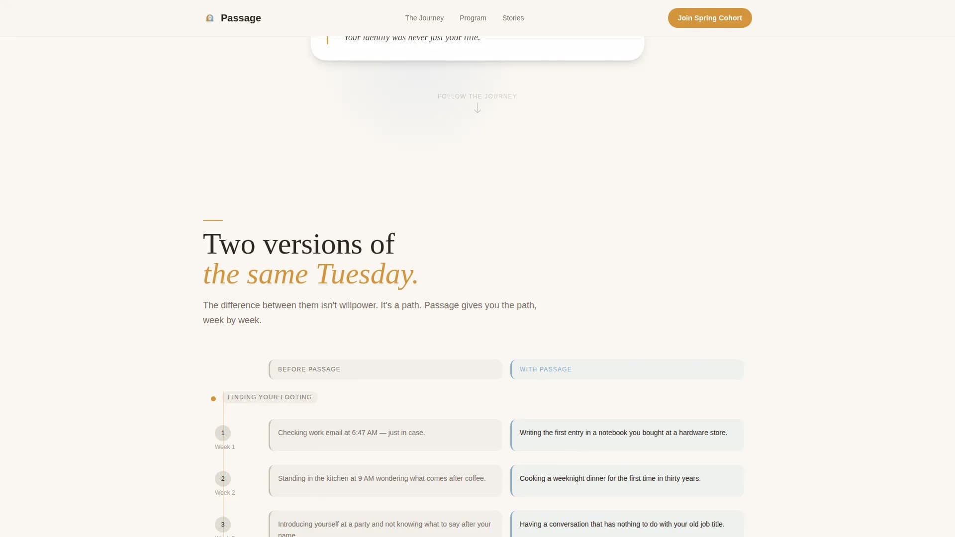 Passage - Heartfelt Retirement Landing Page Template
