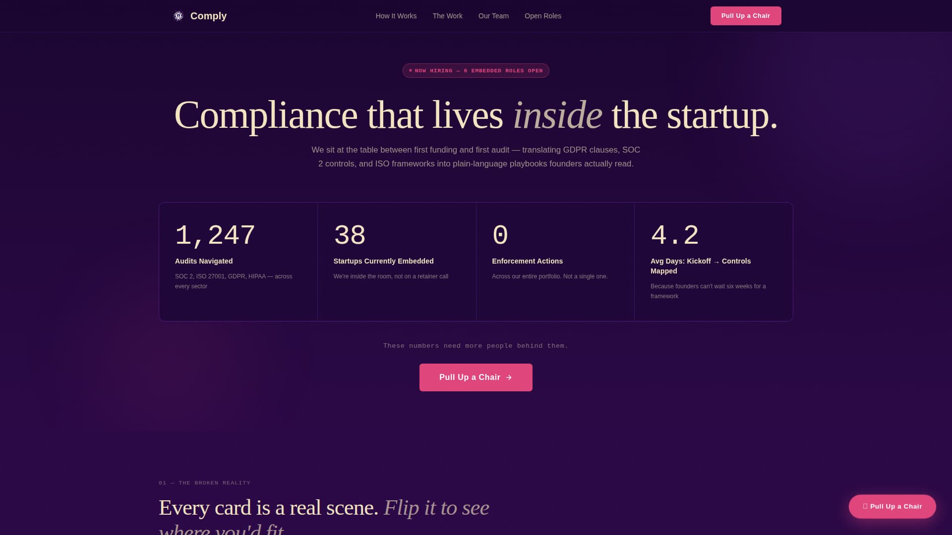Comply - Bold Compliance Landing Page Template