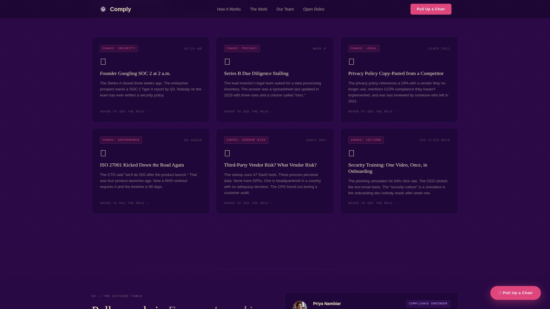 Comply - Bold Compliance Landing Page Template