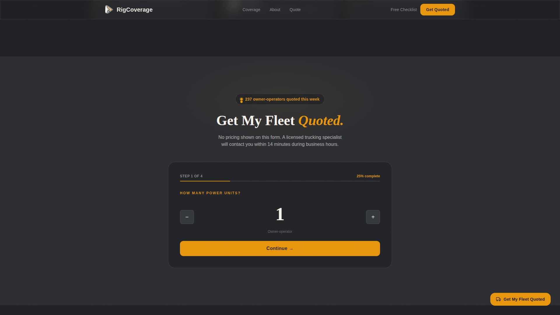 Rig - Powerful Trucking Landing Page Template