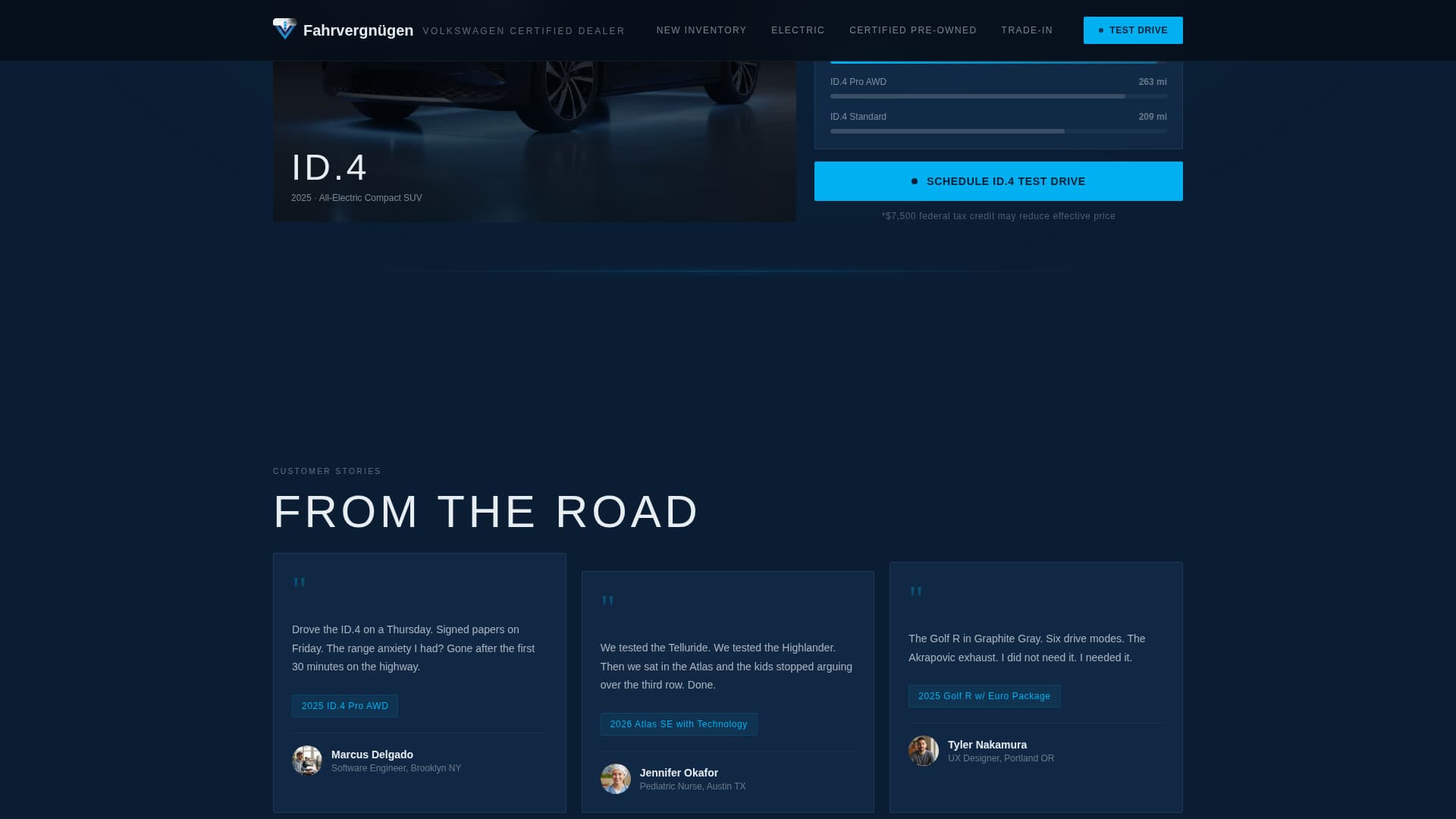 Car Dealership Online Booking Website Template