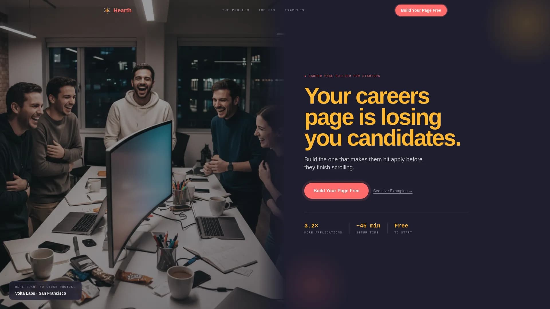 Hearth - Career Page Landing page Template