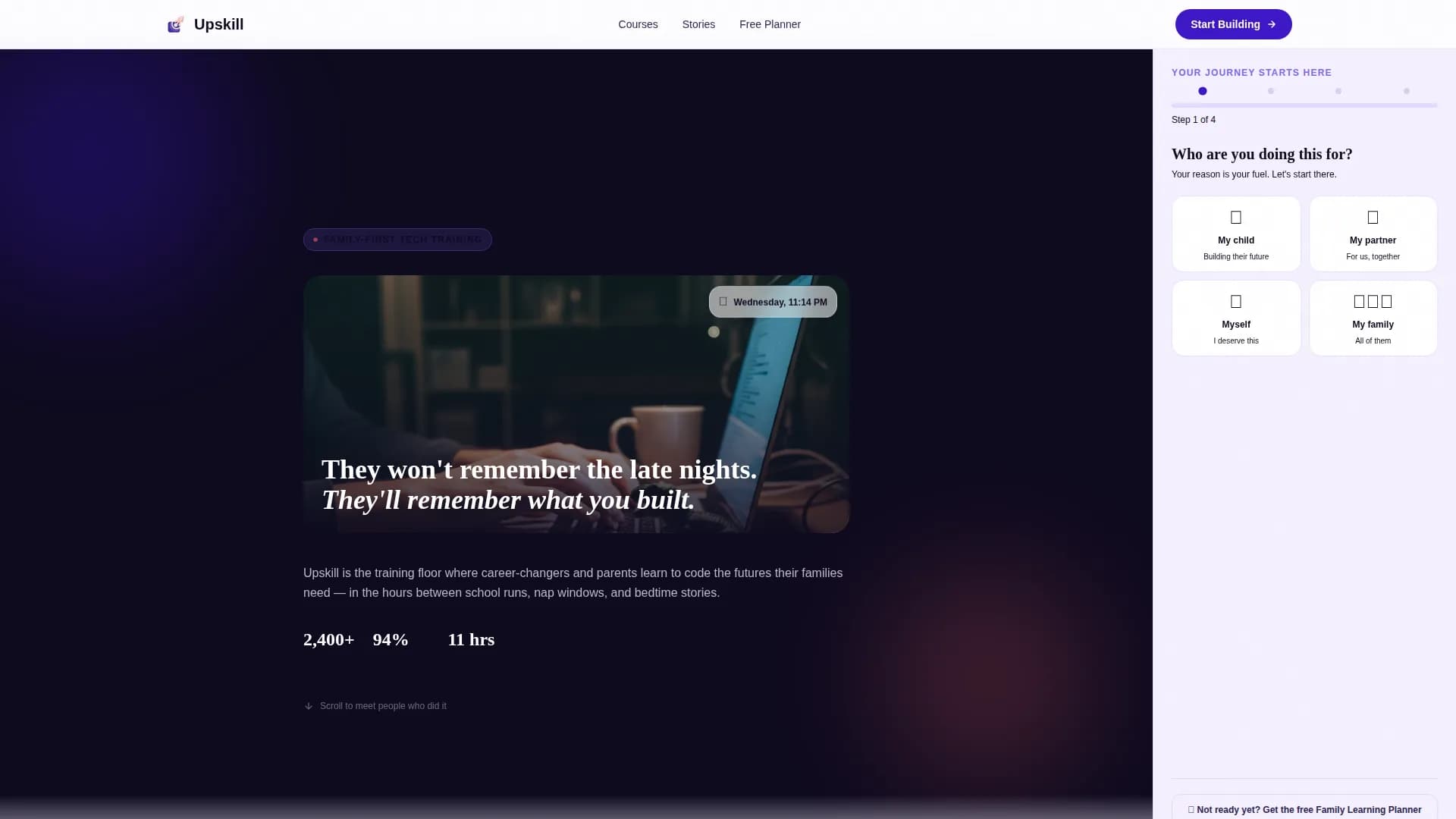 Upskill - Tech Training Landing page Template