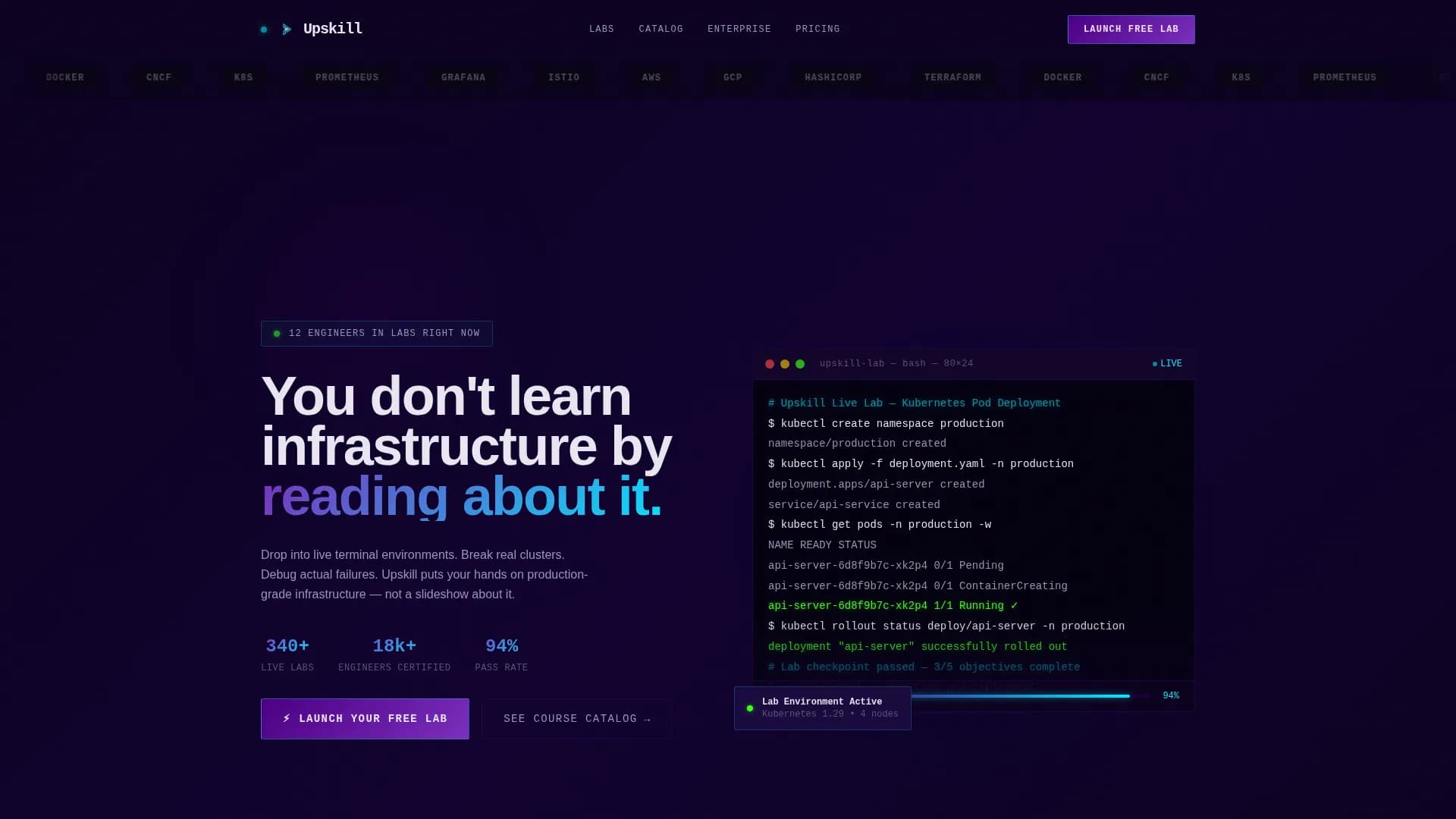 Terminal - Skills Training Landing page Template