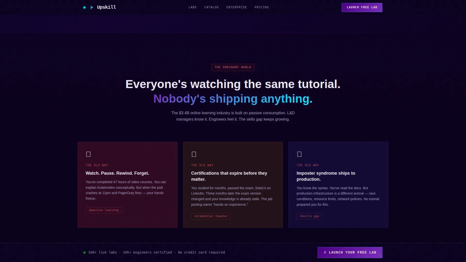 Terminal - Skills Training Landing page Template