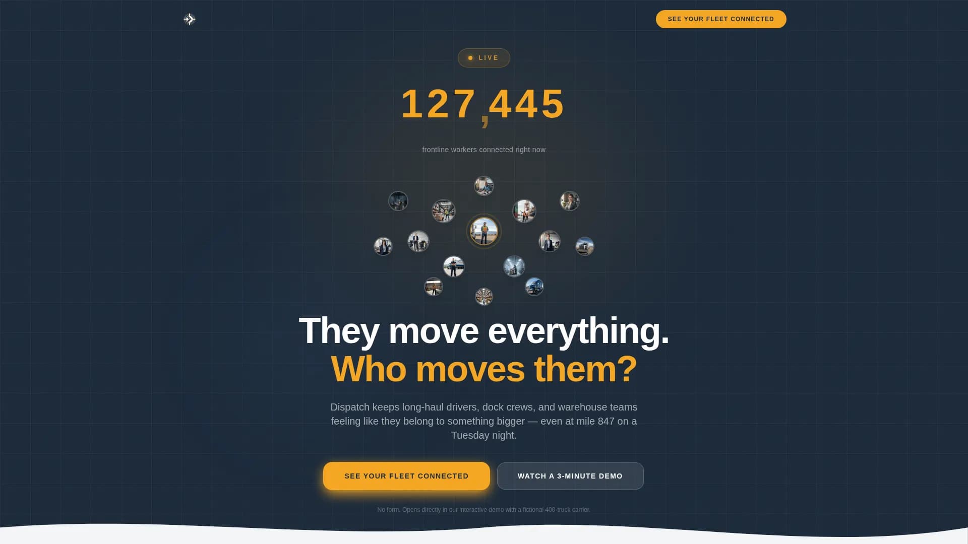 Dispatch - Employee Engagement Landing page Template